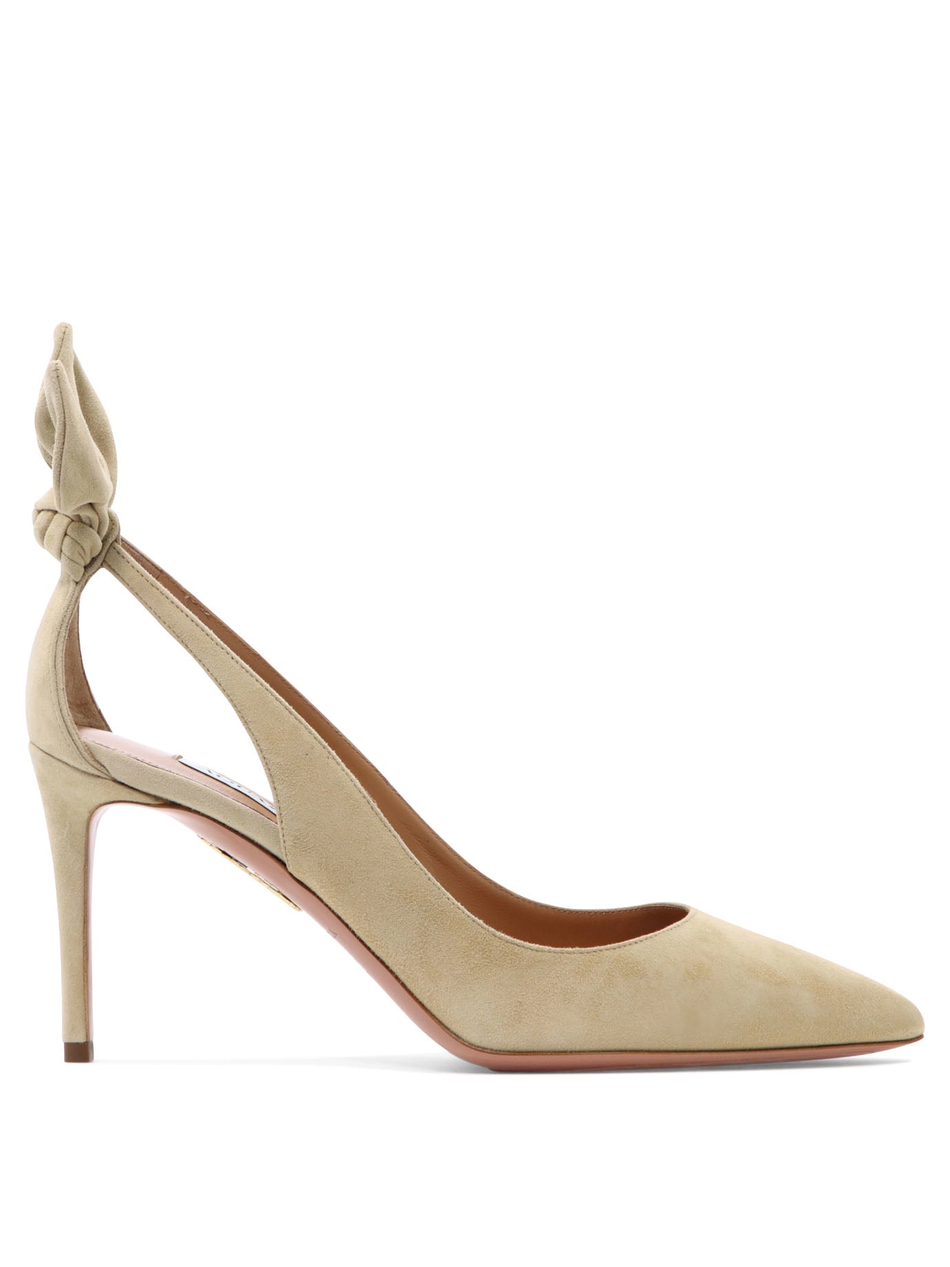 Beige Leather Heeled Shoes