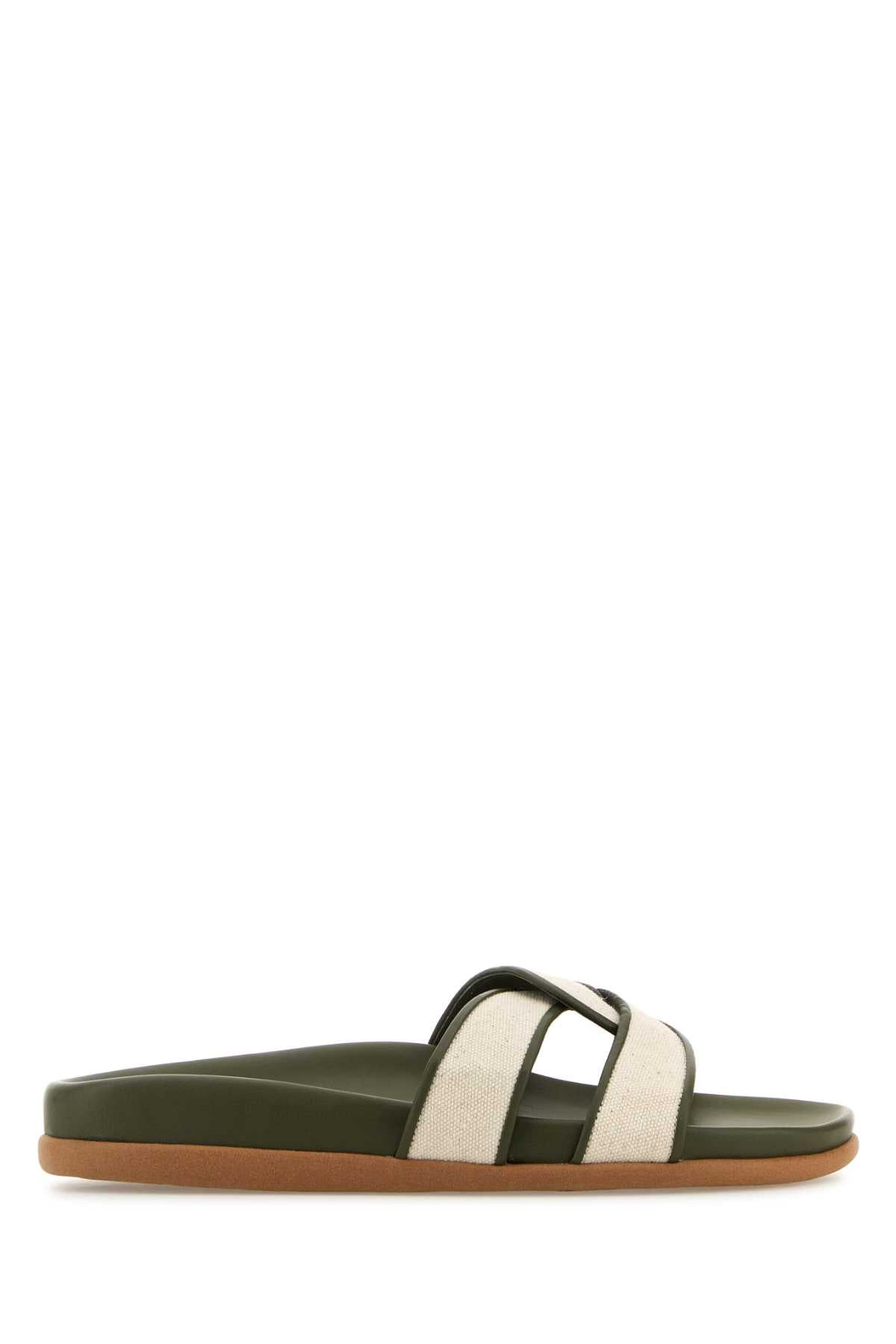 Two-Tone Canvas Desmos Slippers