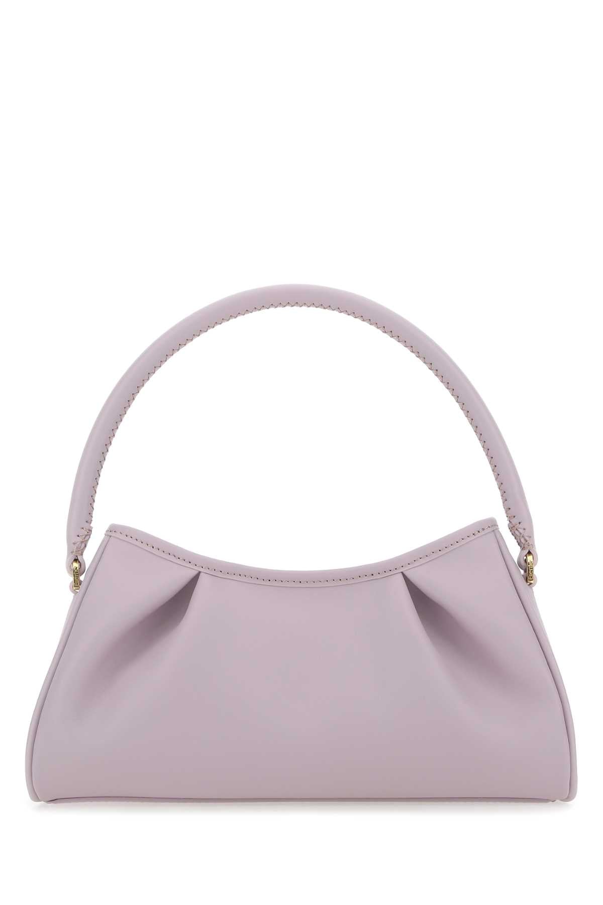 Lilac Leather Dimple Moon Shoulder Bag