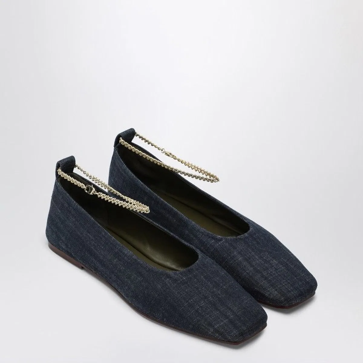 Navy Blue Denim Augusta Ballerina
