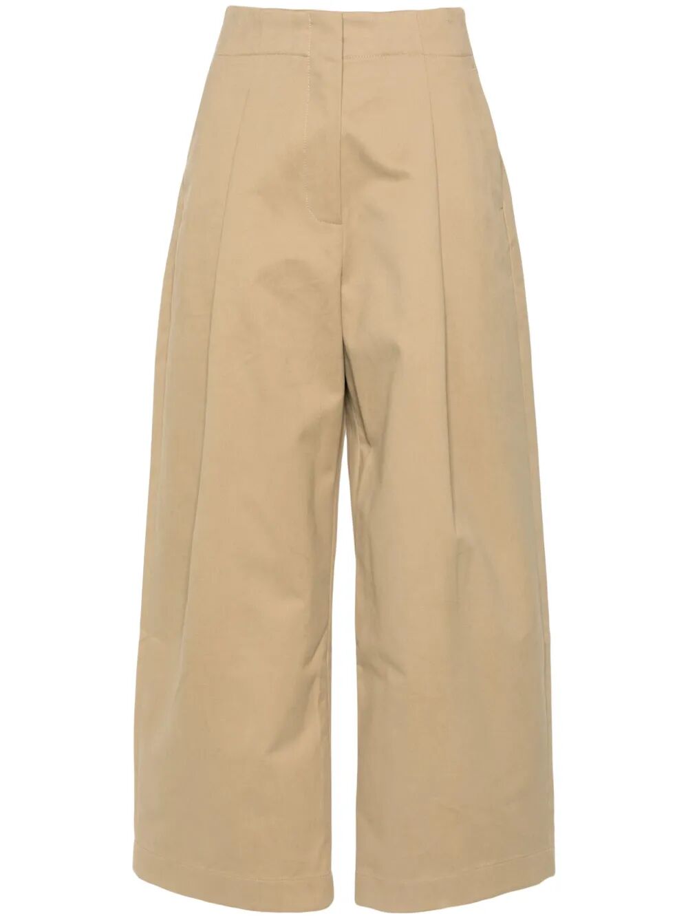 Cotton Wide-Leg Trousers