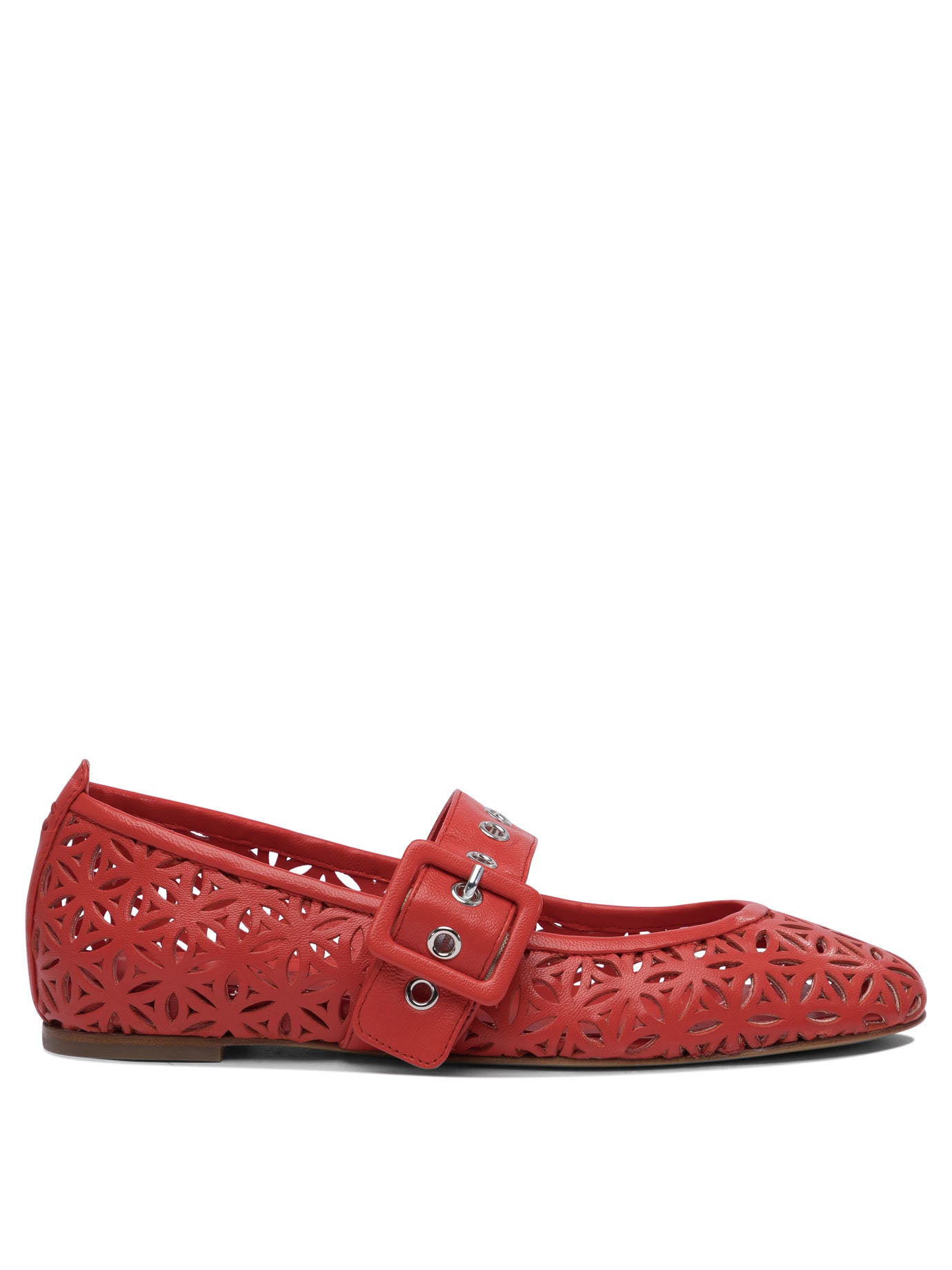 Leather Red Ballerinas