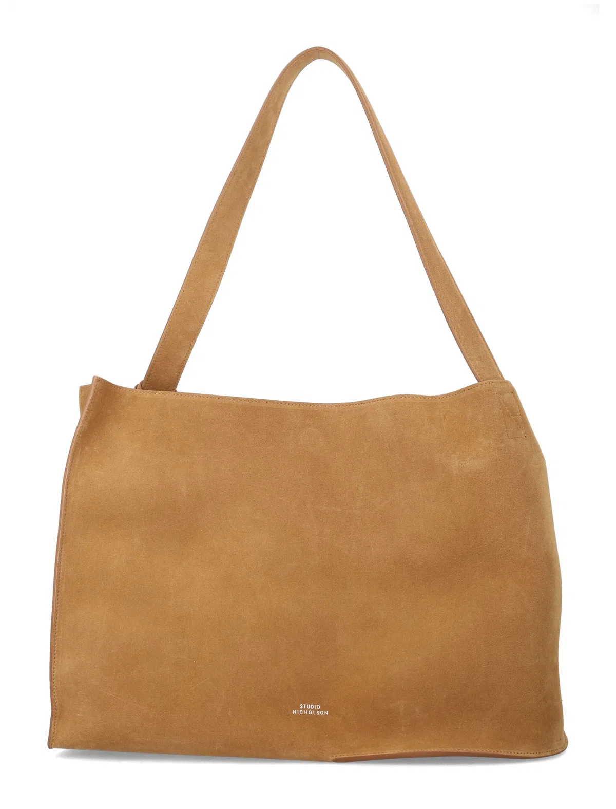 Studio Nicholson Suede Shoulder Tote Bag Rectangular Shape In Brown