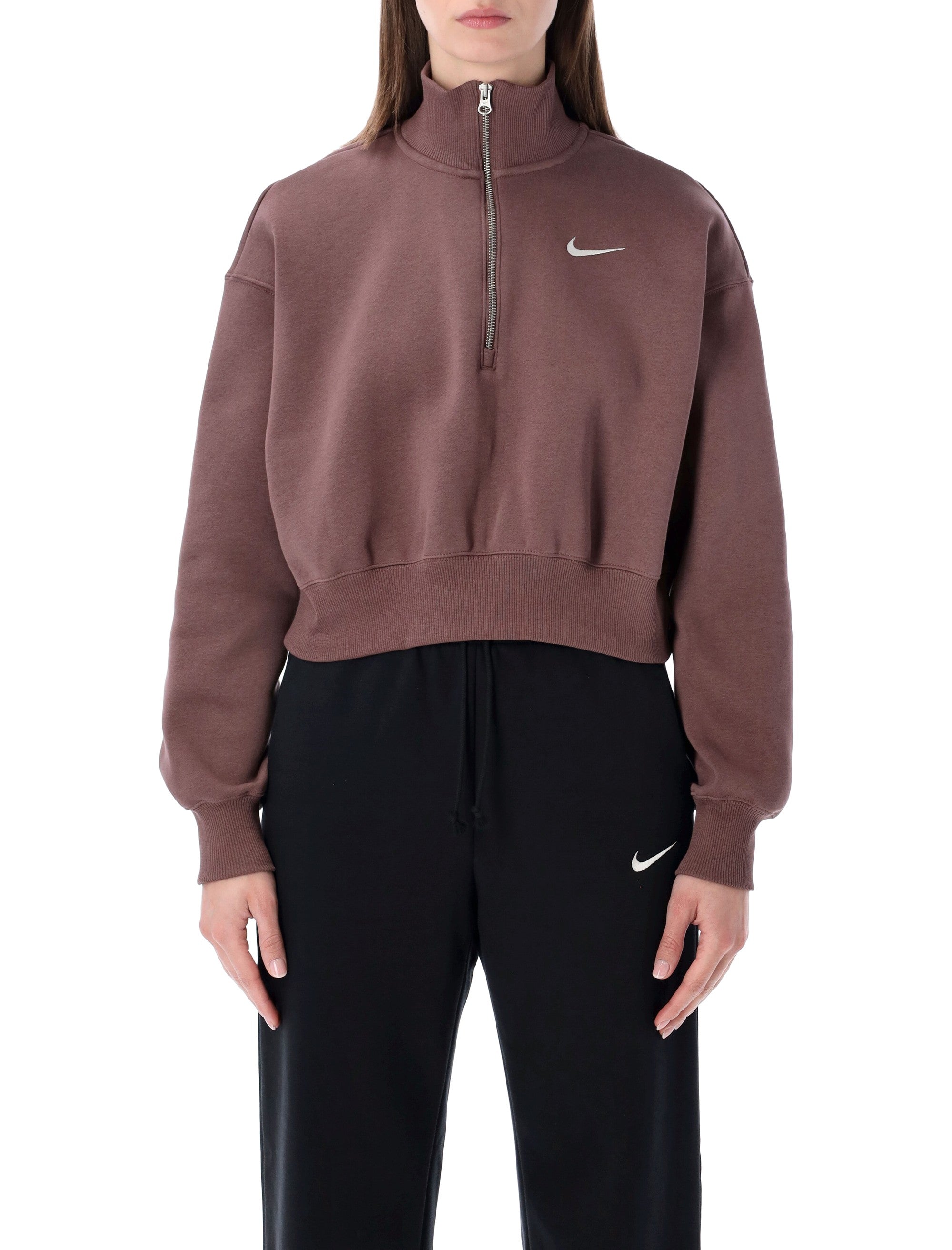Phoenix Fleece 1/4 Zip Crop Sweatshirt