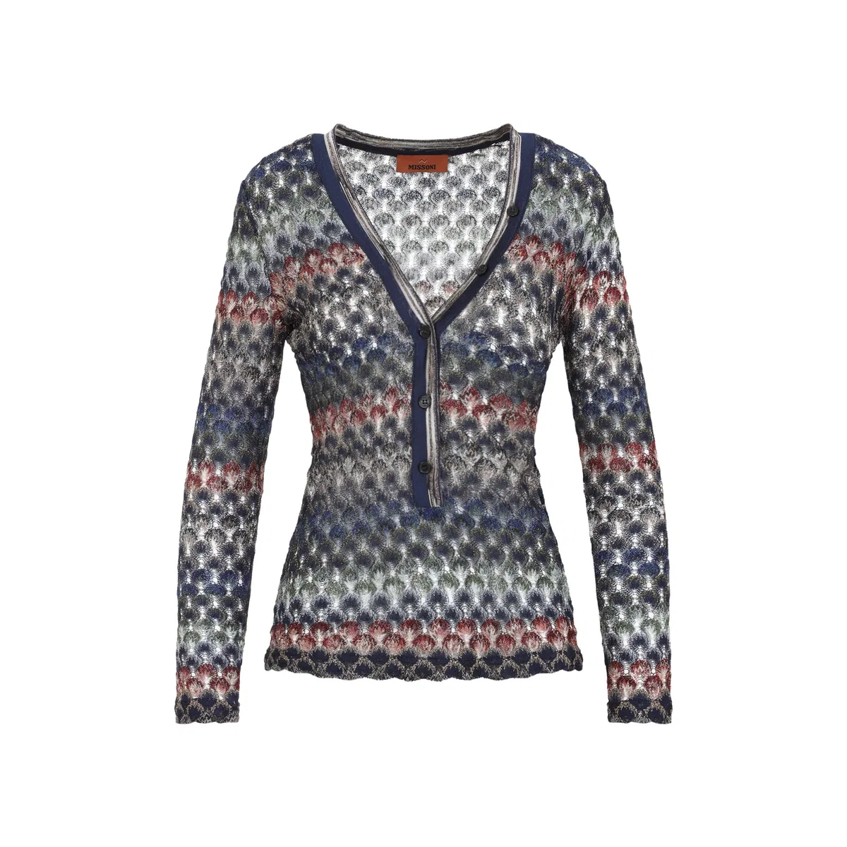 Missoni Multidark Version V Neck Sweater In Multicolor