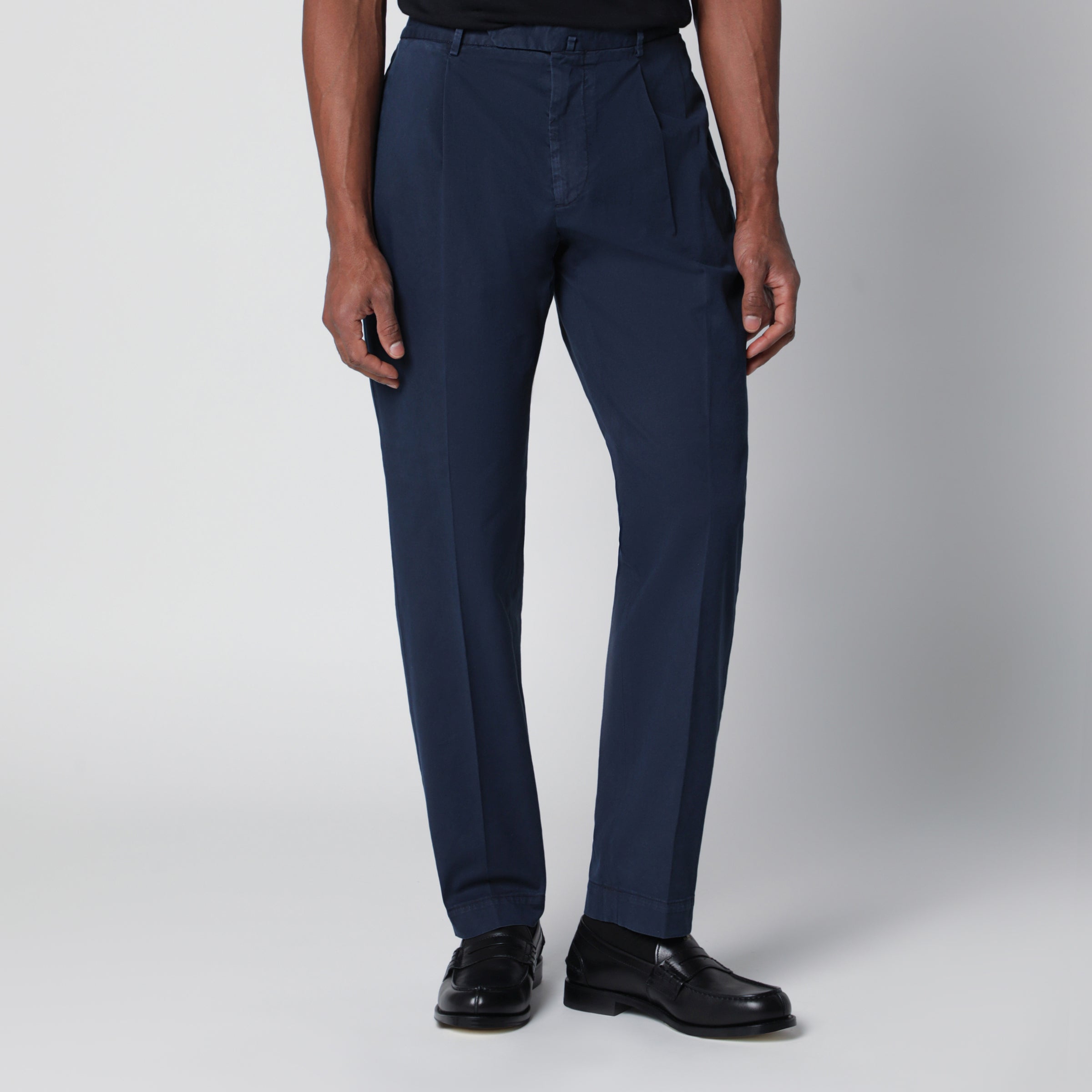 Blue Trousers In Cotton