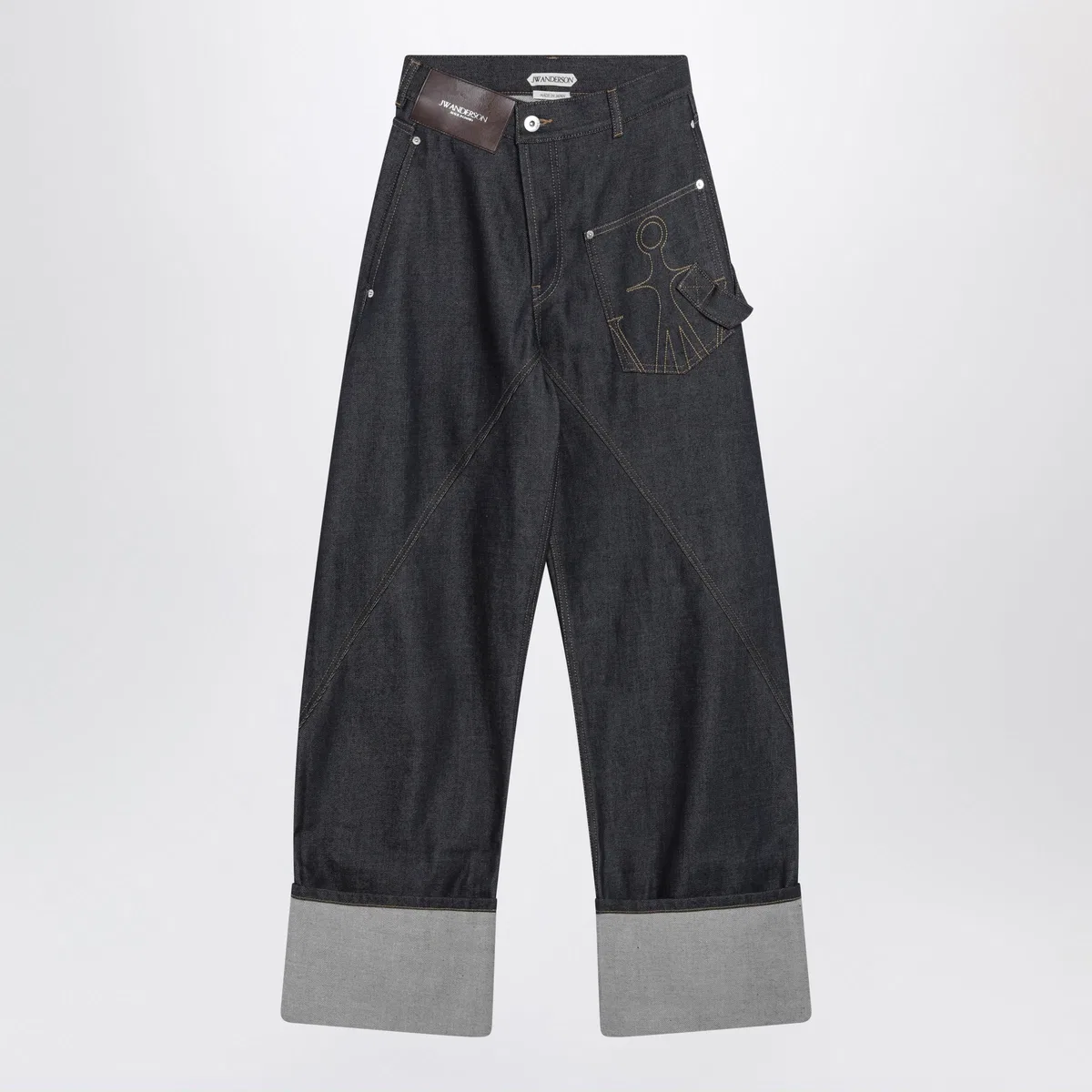 Workwear Jeans In Indigo Denim With Twisted Turn-Up