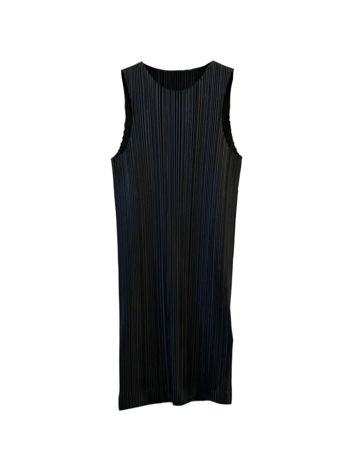 Phoebe Philo Razor Pleat Tank In Black