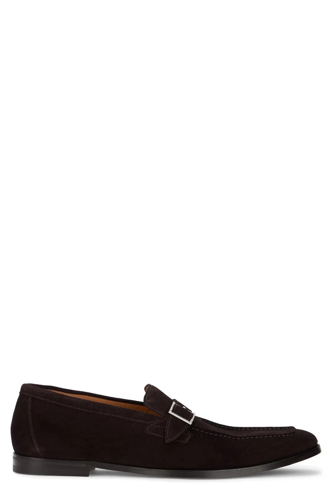 Suede Loafers With Buckle