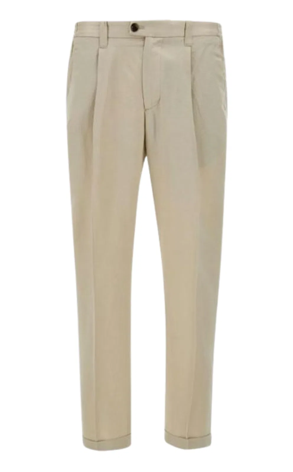 Sand Beige Cotton Trousers