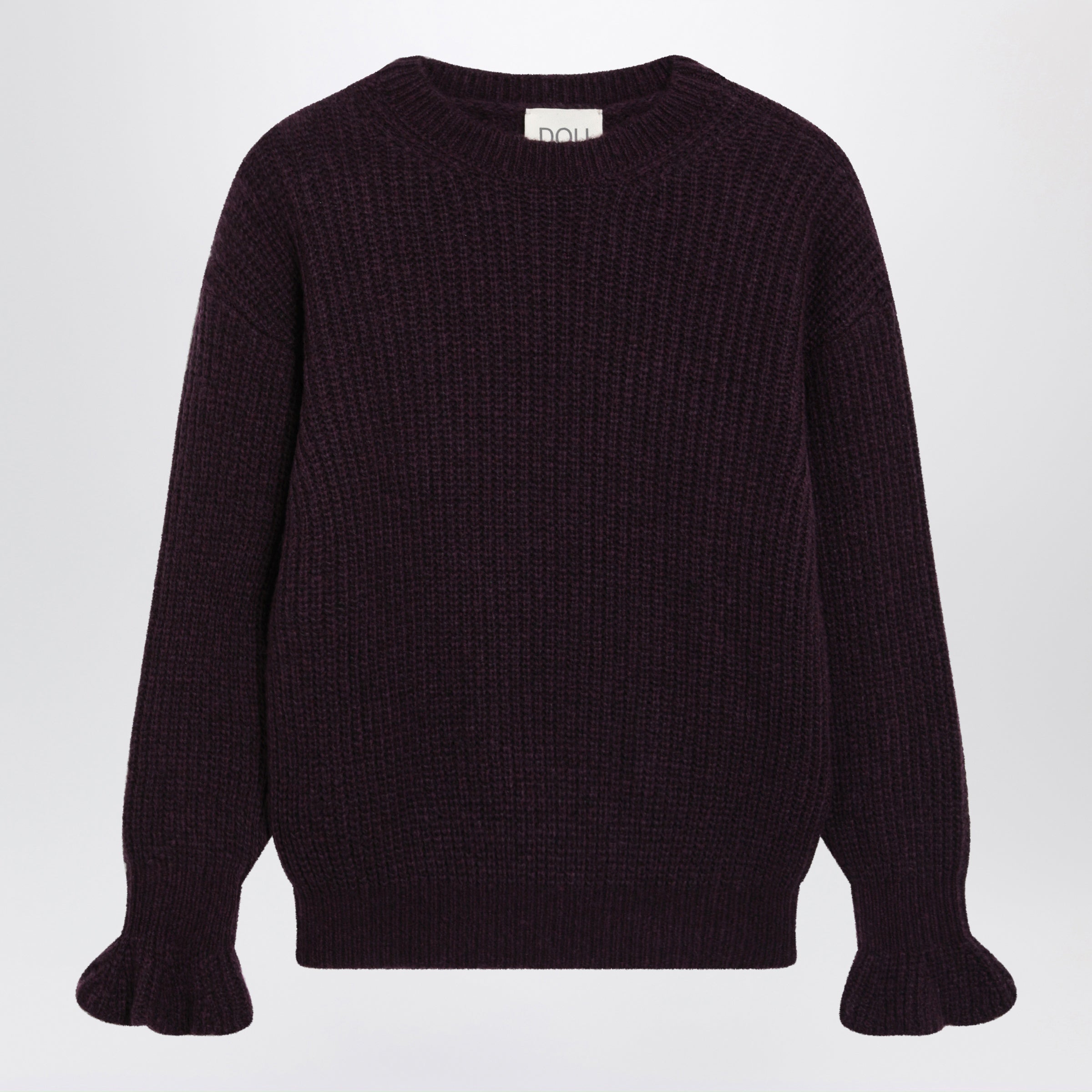 Purple Mélange Wool Blend Sweater