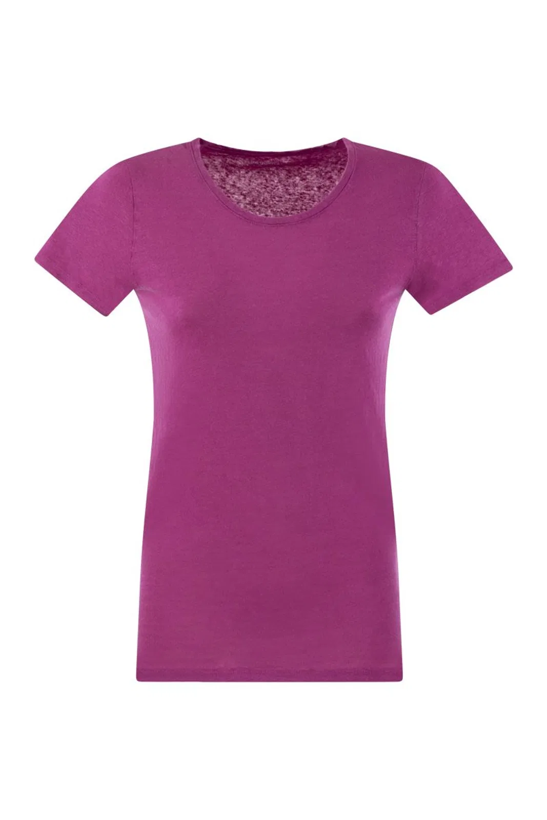 Crew-Neck T-Shirt In Linen And Short Sleeve