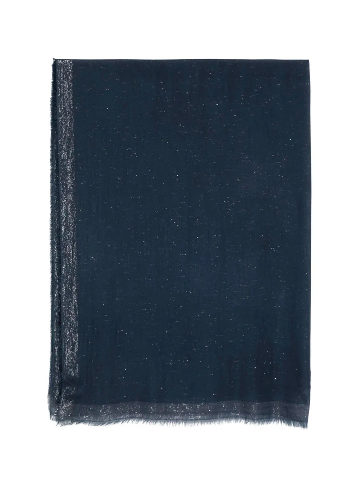 Glitter-Effect Frayed Scarf