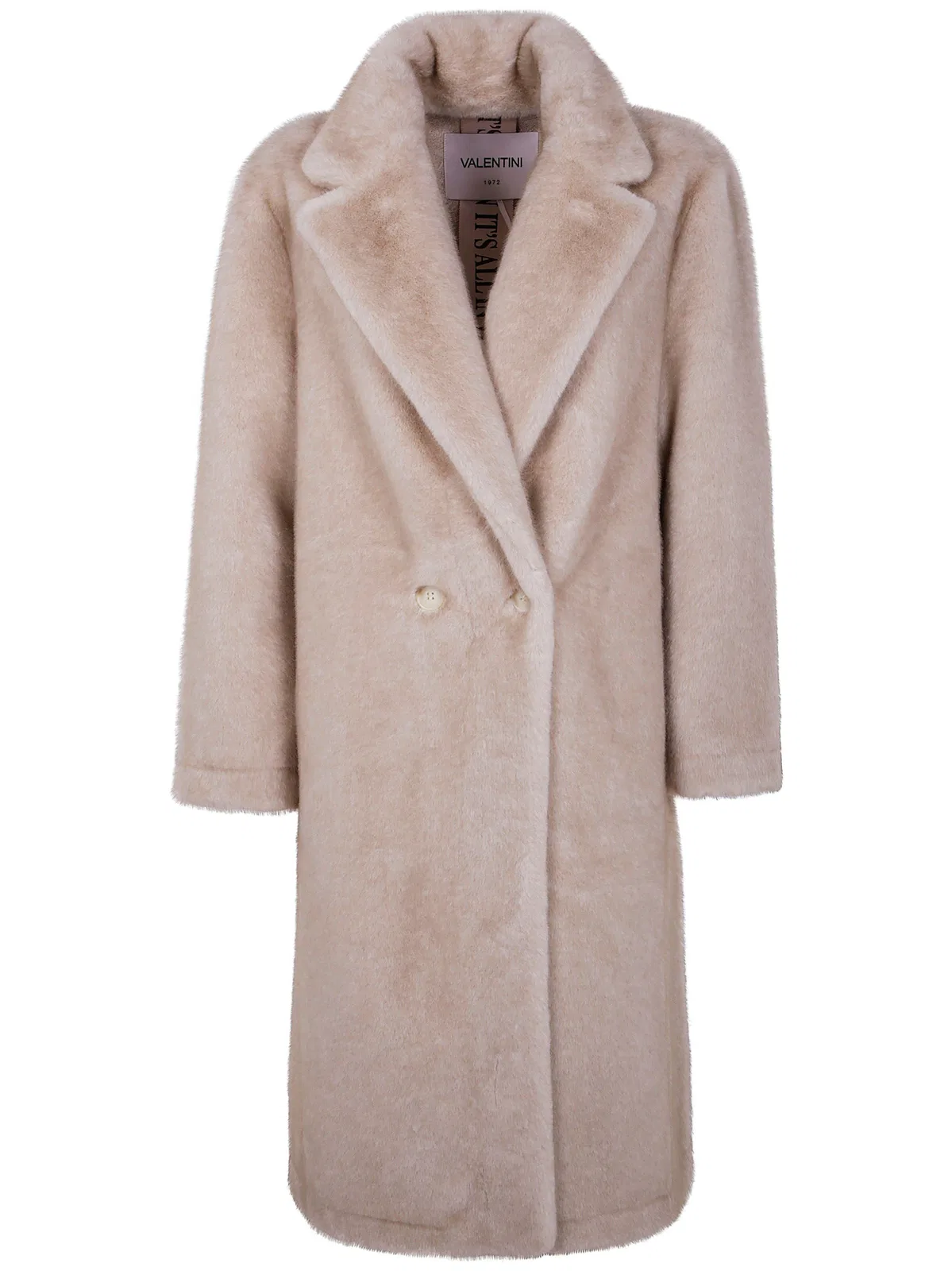 "Eco Mink" Midi Single Breasted Faux Fur