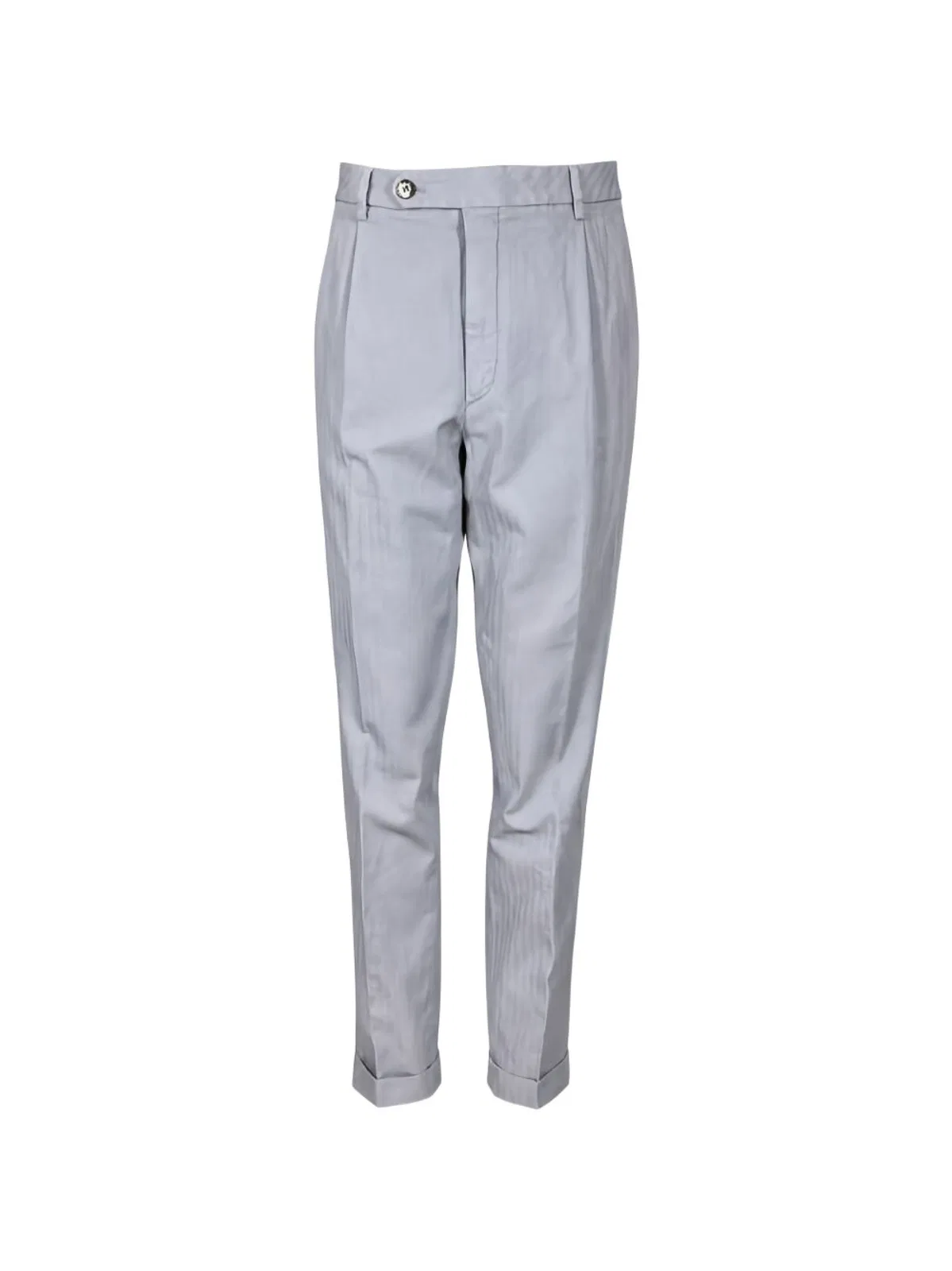 Gta Pleated Herringbone-pattern Trousers In Gray