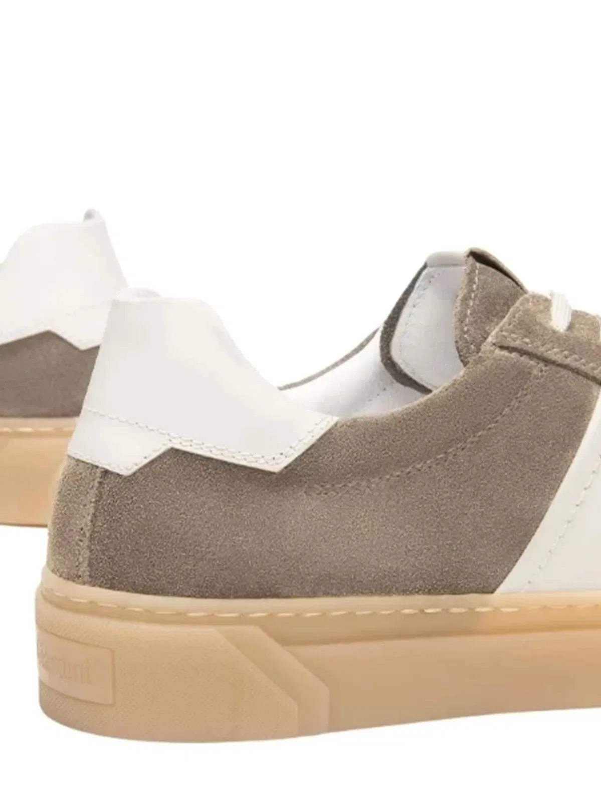 Nero Giardini Stripe Suede Sneakers In Neutral