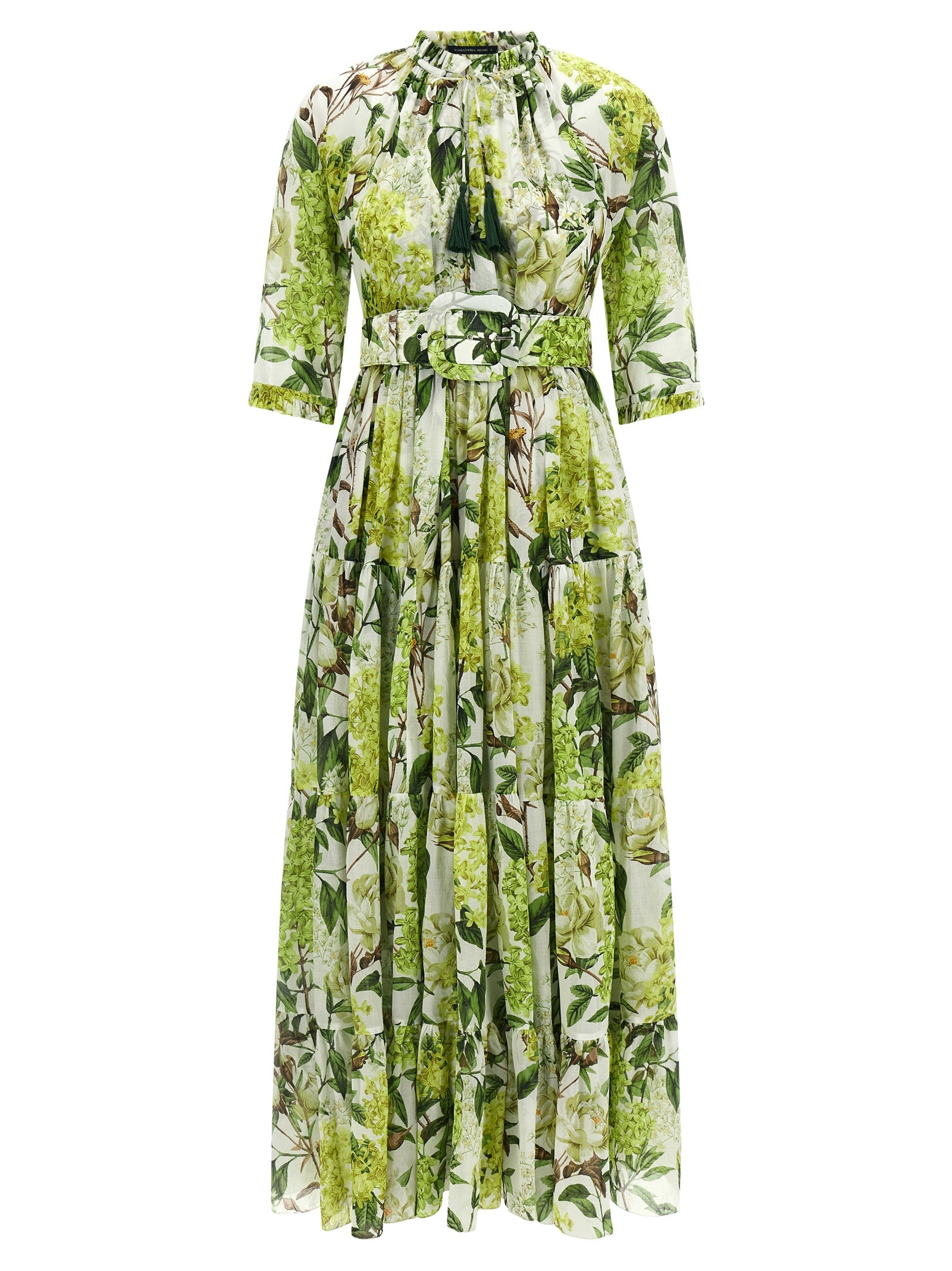 'Eden' Long Dress In Cotton Muslin With All Print