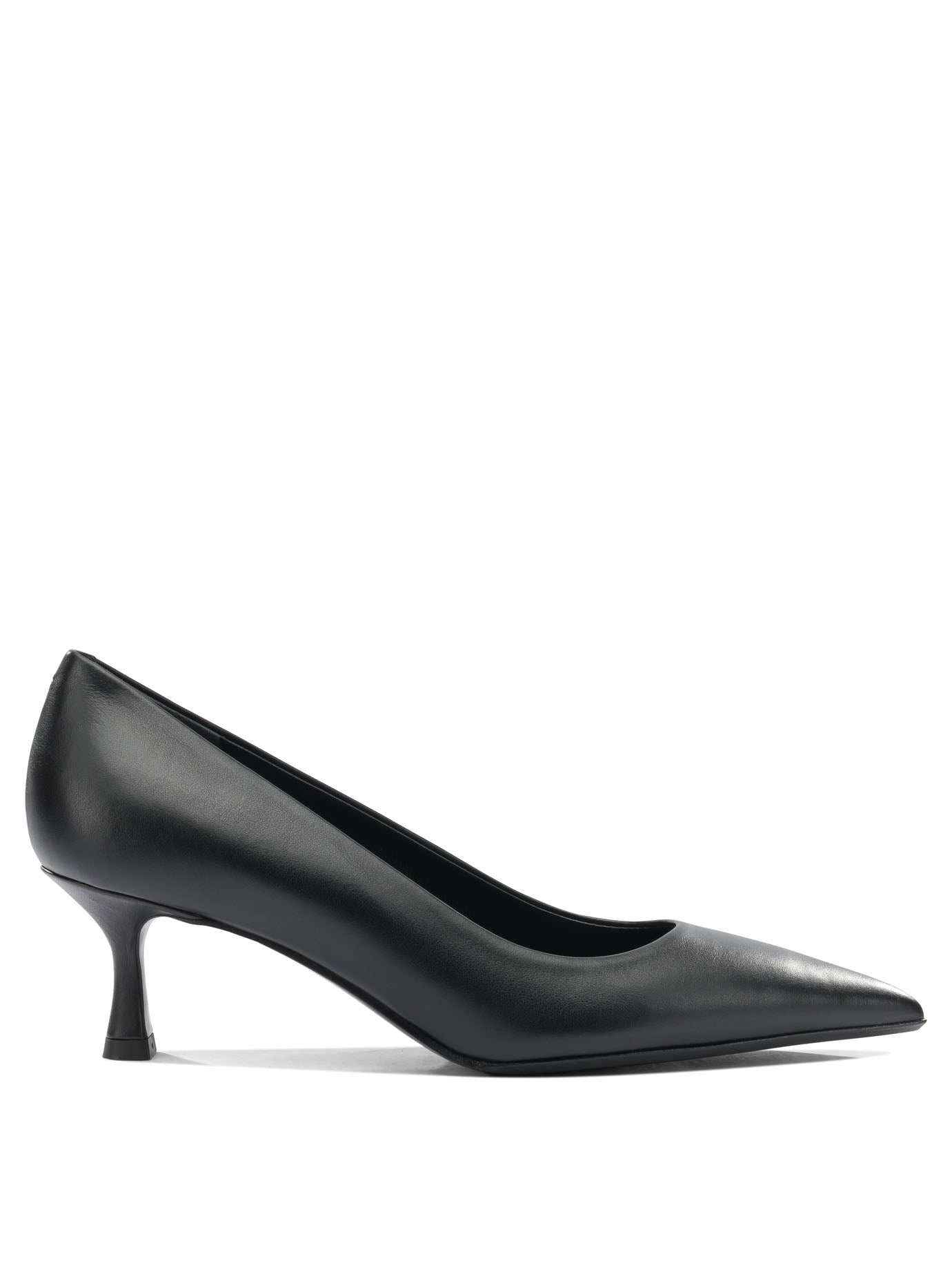 Black Leather Heeled Shoes