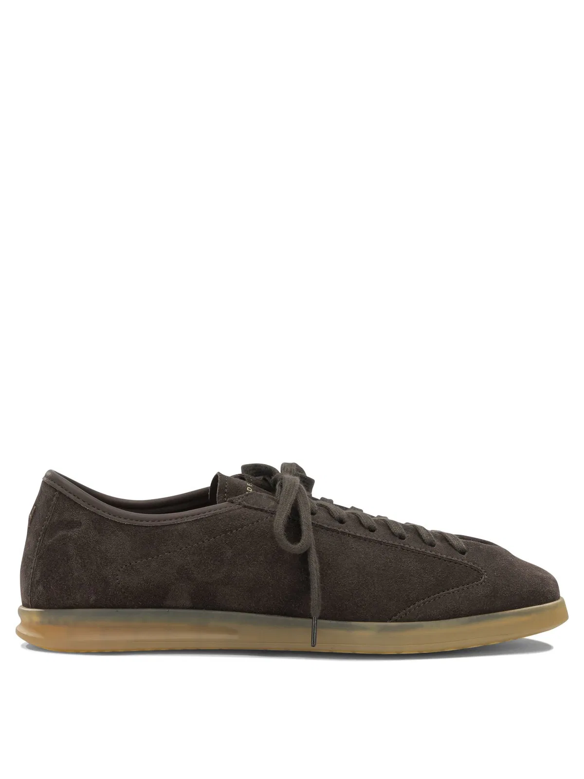 Brown Lamb Leather Sneakers