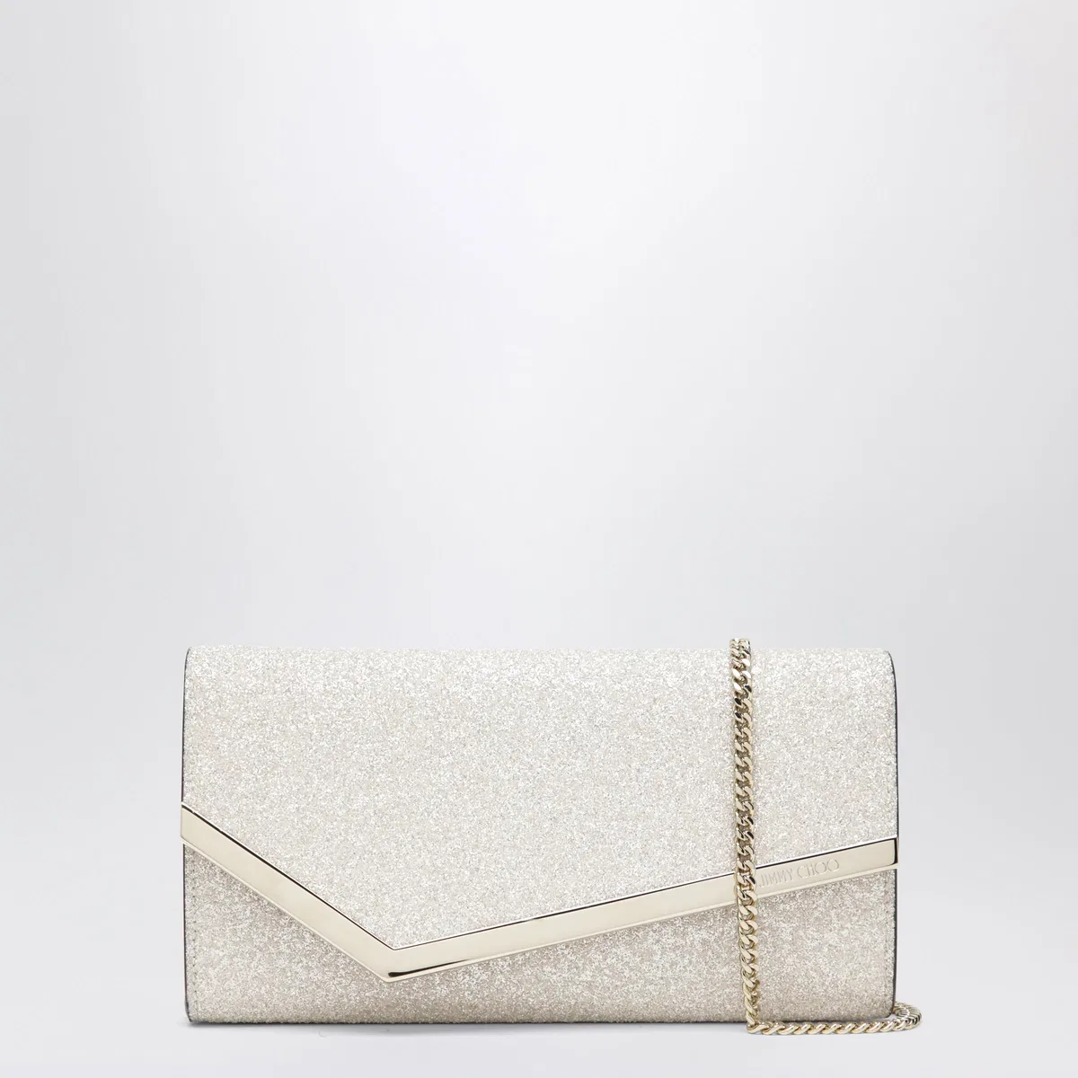 Emmie Pouch With Light Gold Micro-Glitter