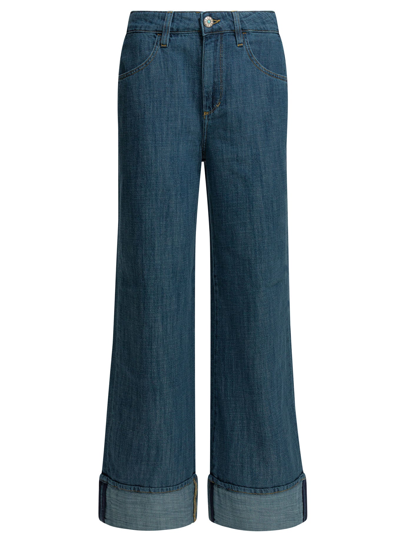 Roll Japan Flared Blue Cotton Jeans