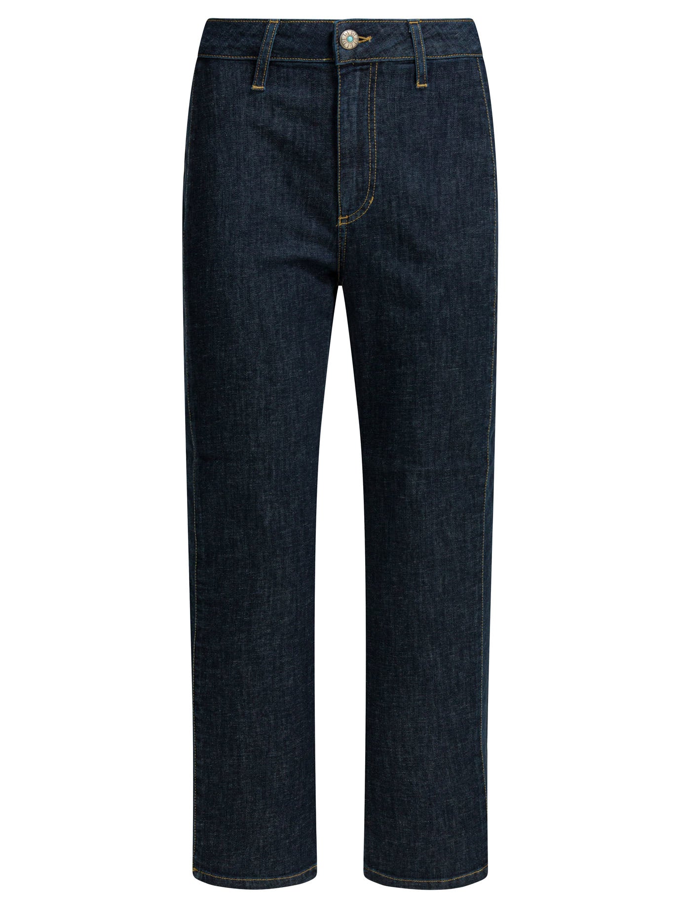 "Used Linen" Straight Leg Jeans