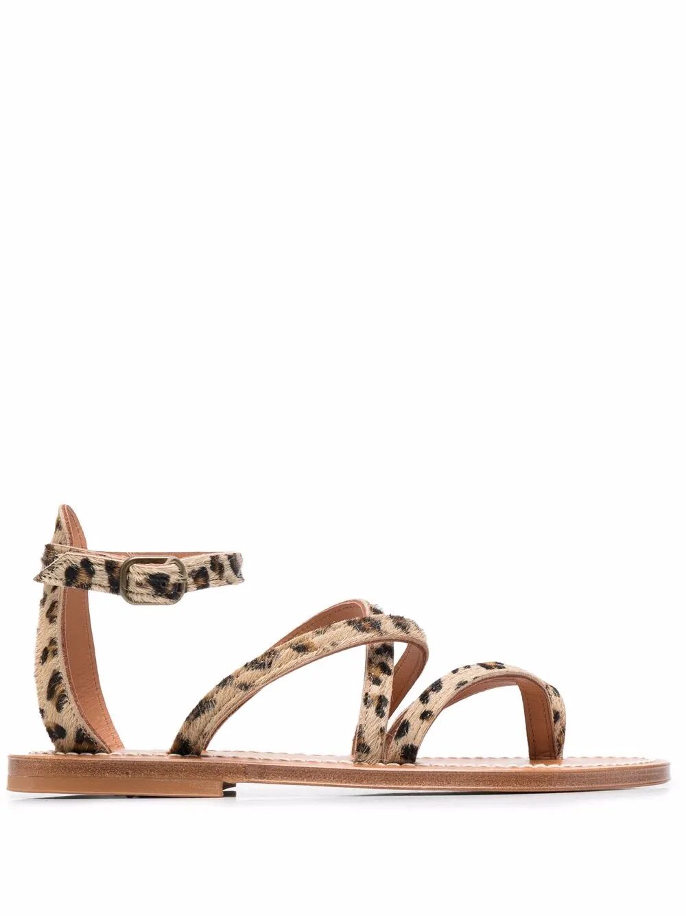 Epicure Leopard Printed Hair Calf Sandals