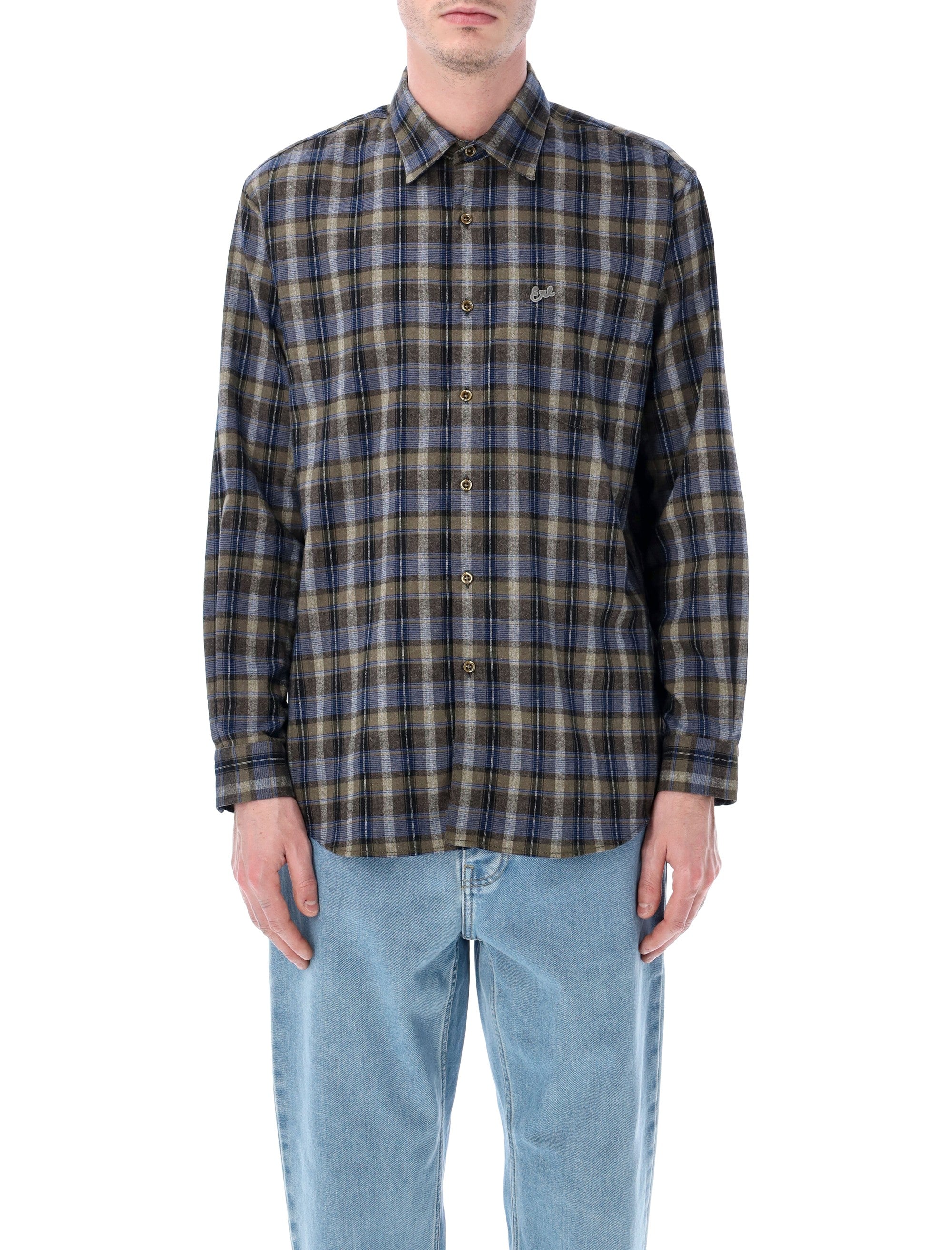 Plaid Long-Sleeve Button-Up Shirt