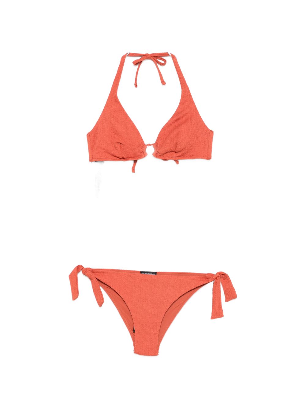 Brown Polyester Elastane Beachwear