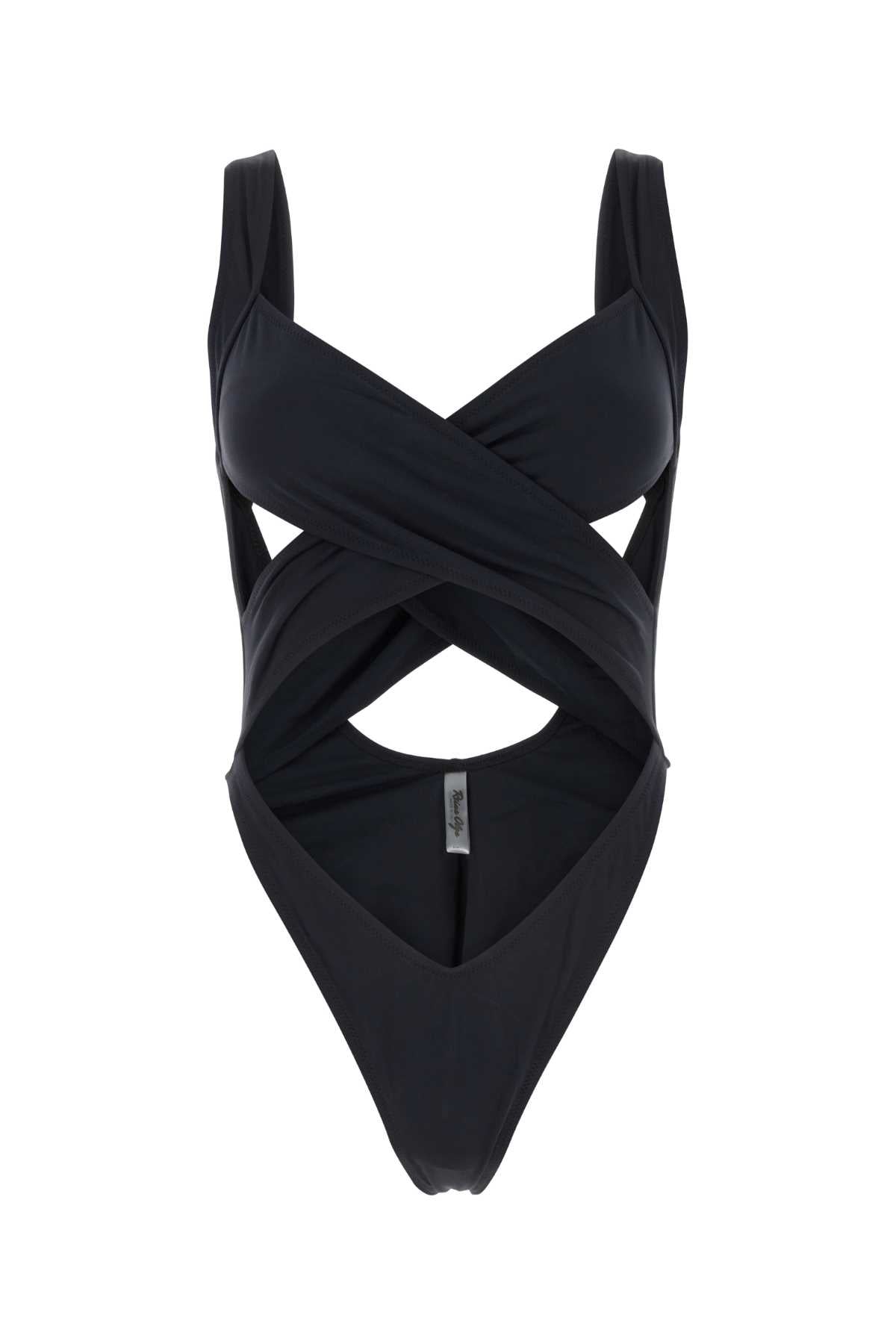 Black Stretch Nylon Exotica Trikini