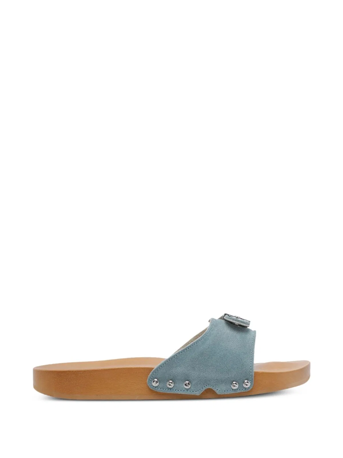 Scholl Denim Blue Leather Sandals