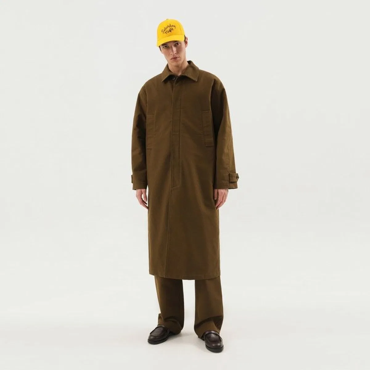 Olive Green Mackintosh Coat
