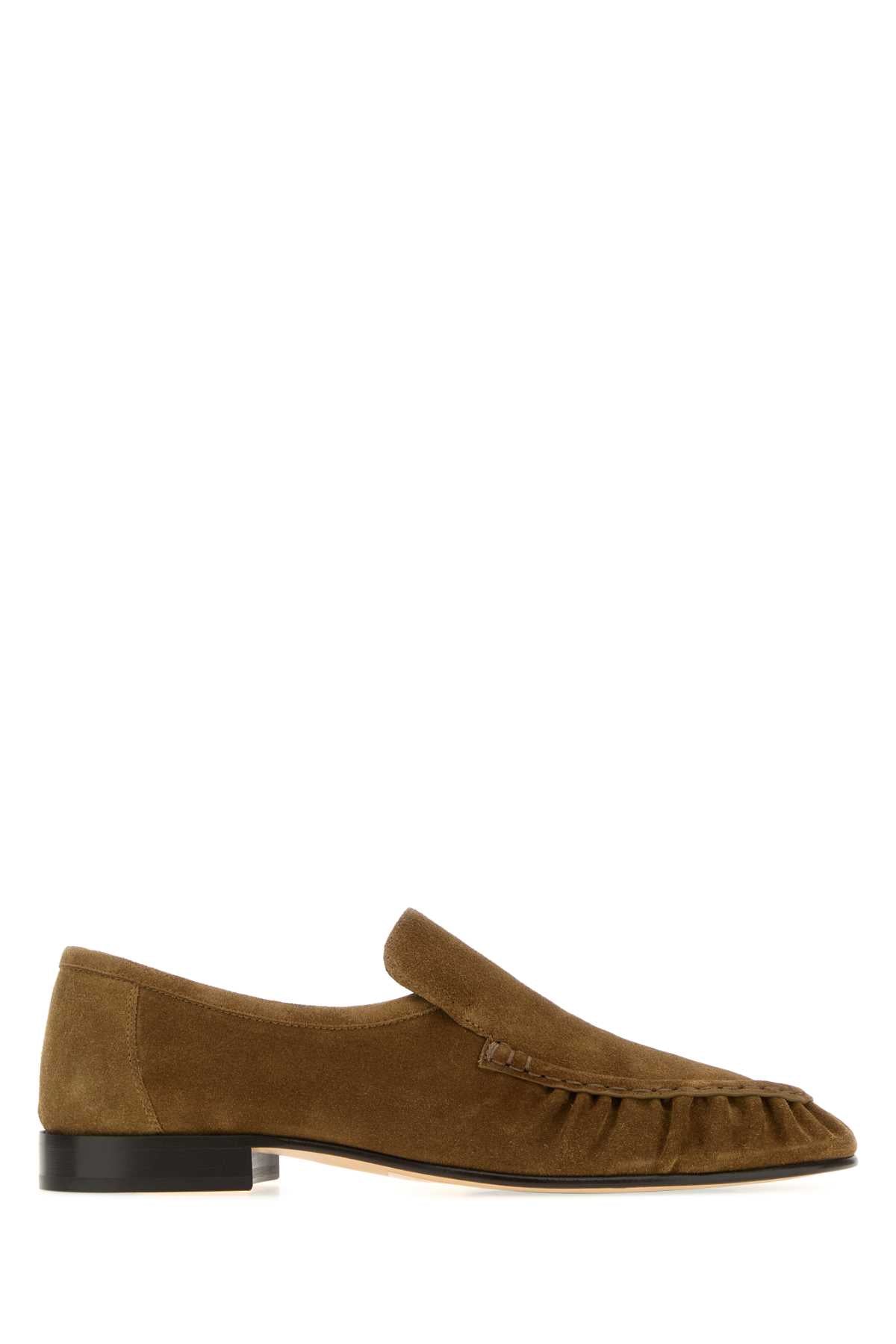 Camel Suede Two Loafers