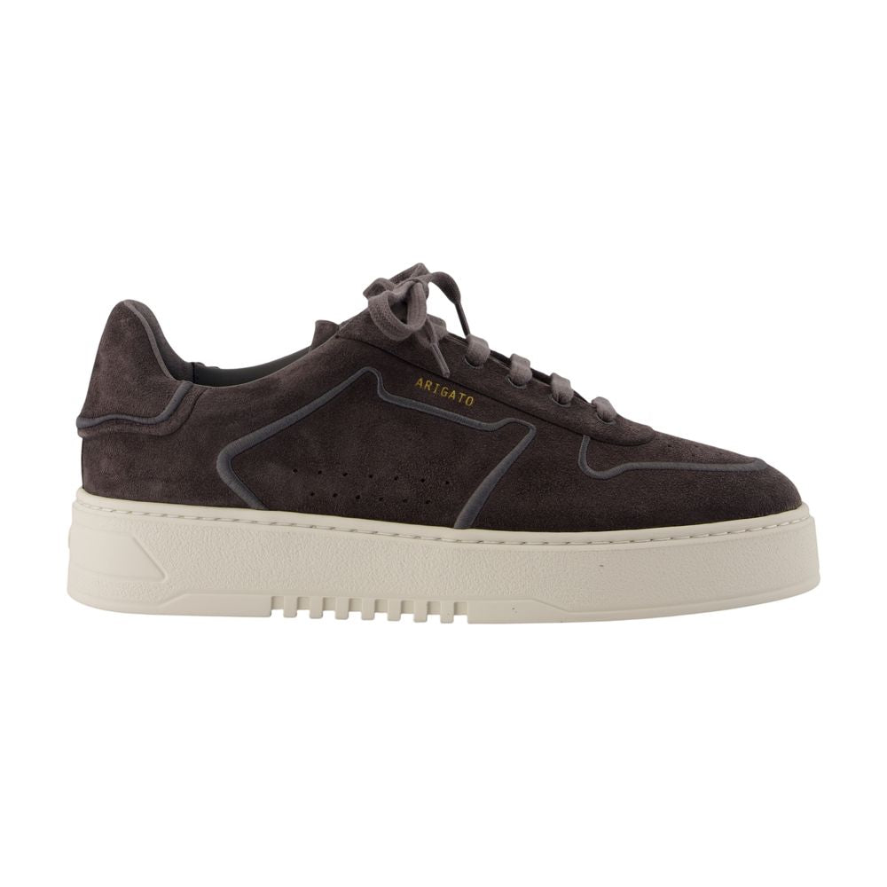 Orbit Embroidery Trainers -  - Leather - Dark Grey