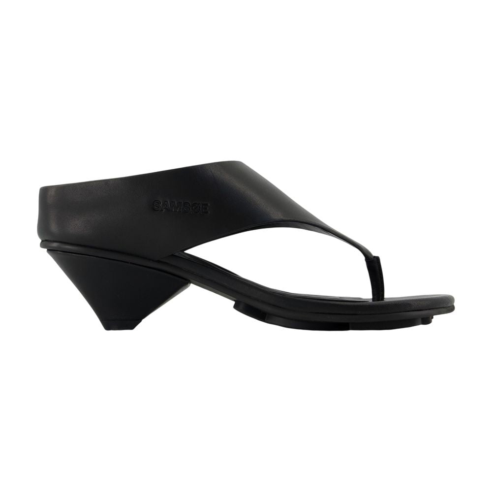 Sadagmar Wedge 16108 Sandals - - Leather - Black