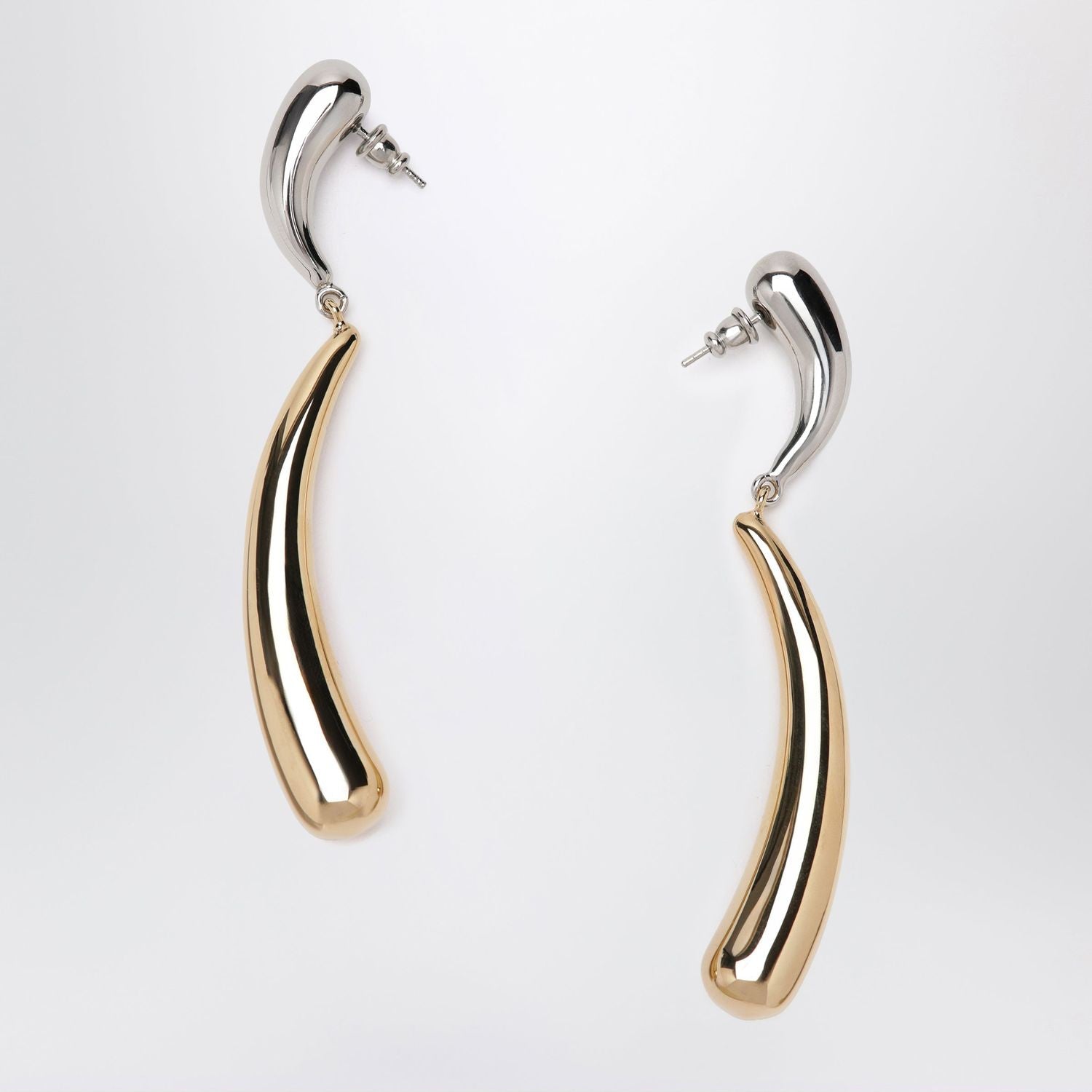 Twotone Silver/Gold Drop Earrings