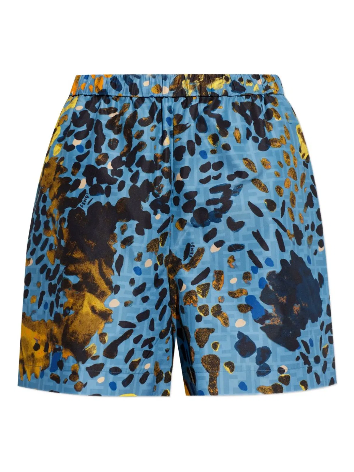 Blue Print Shorts With Spots