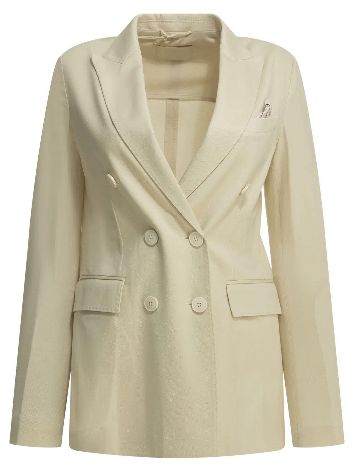 Beige Cotton Elastane Jacket