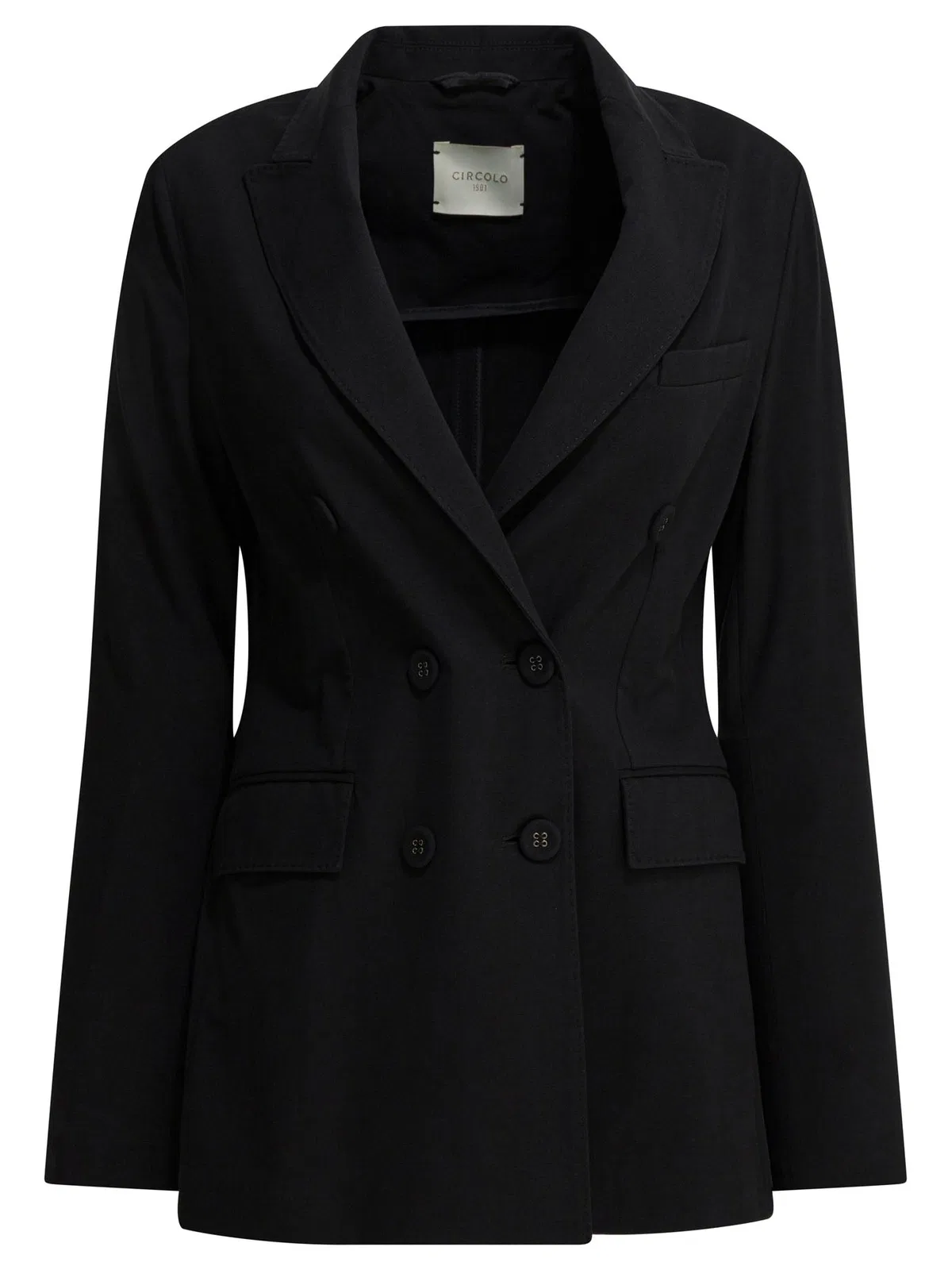 Black Cotton Elastane Jacket