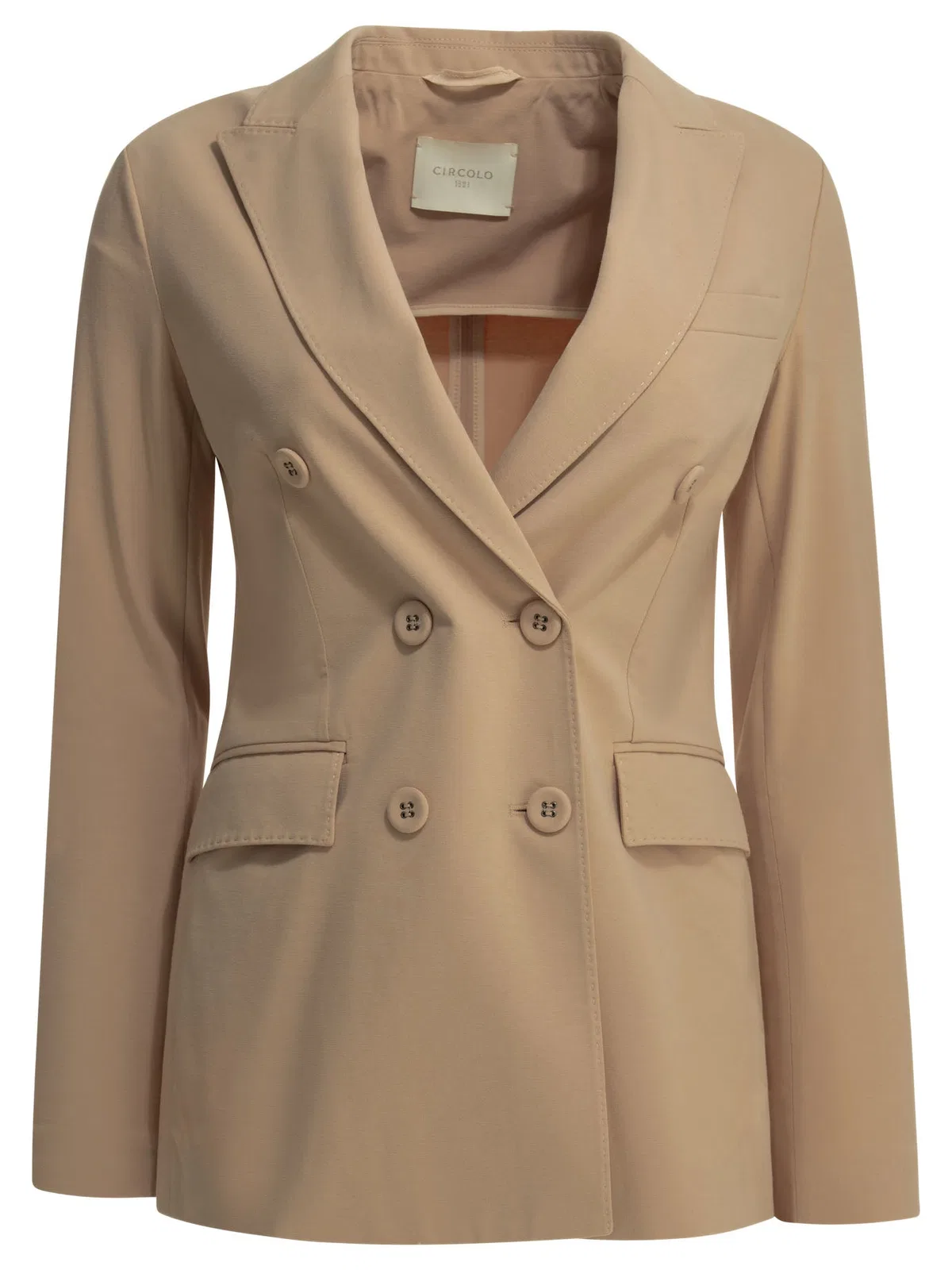 Pink Cotton Elastane Jacket