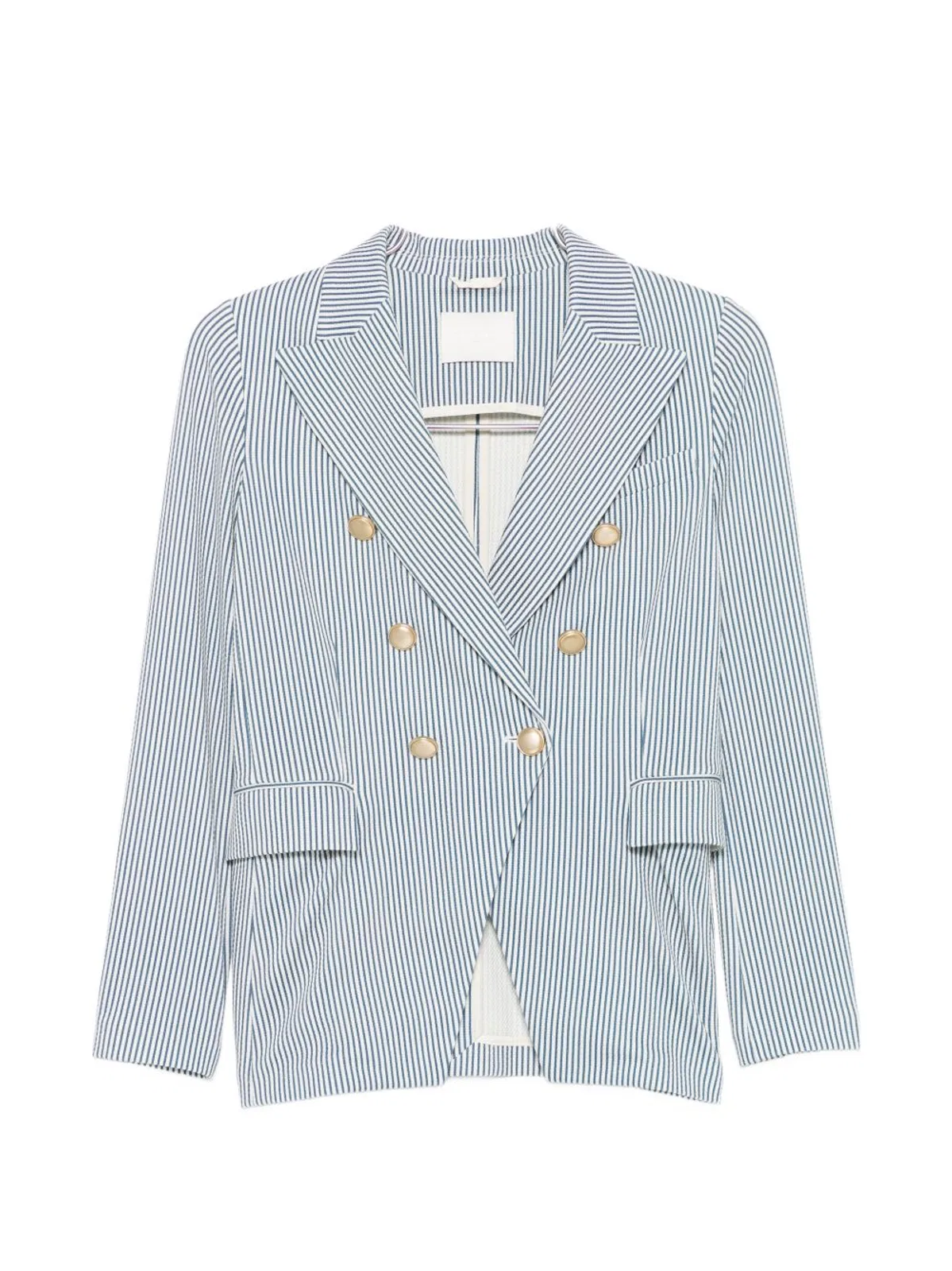 Striped Double-Breasted Jacket