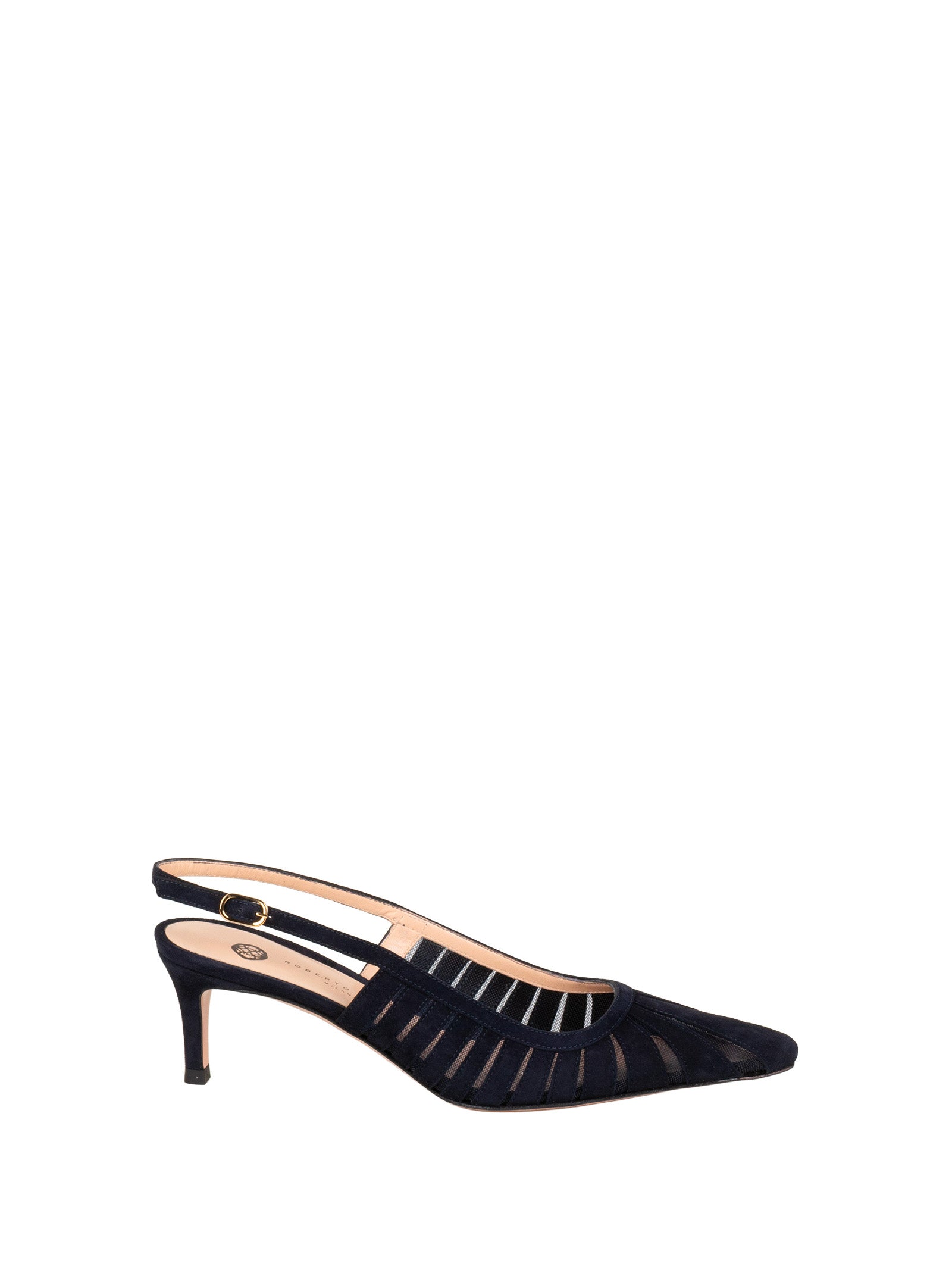 Slingback In Blue Navy Suede