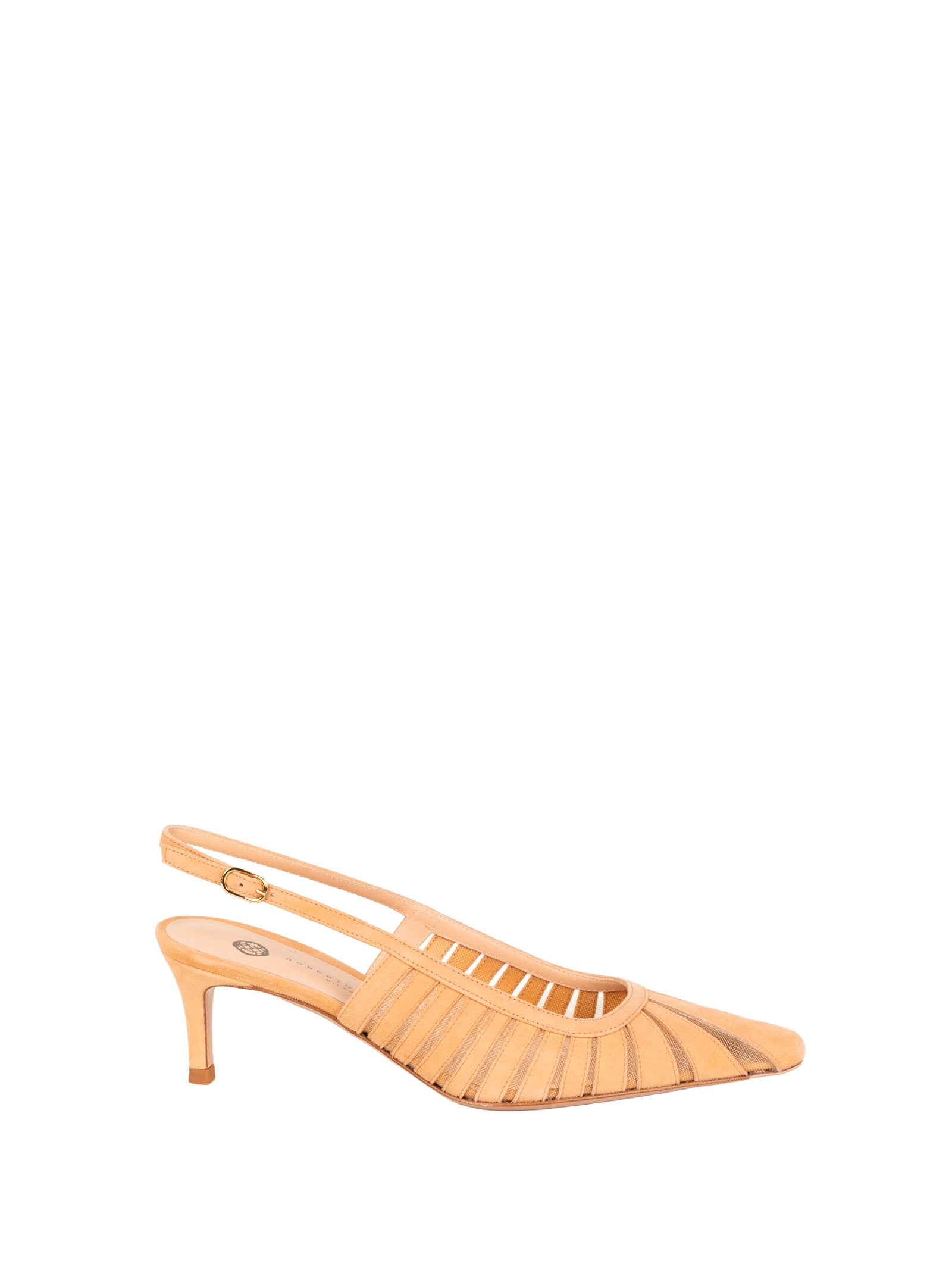 Slingback In Beige Suede