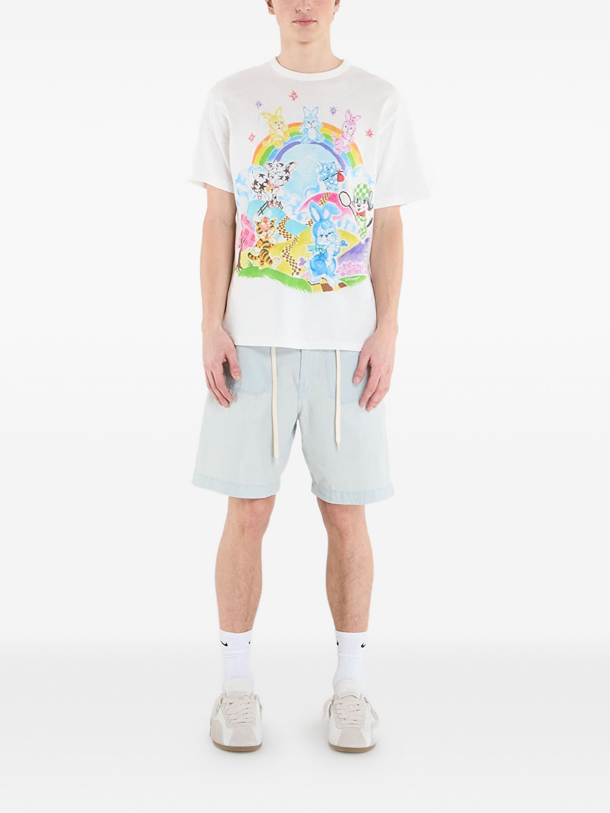 Button-Fastening Shorts