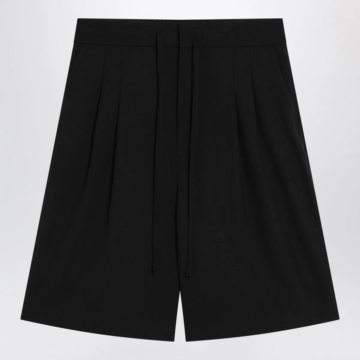 Fear Of God Black Baggy Wool Bermuda Shorts