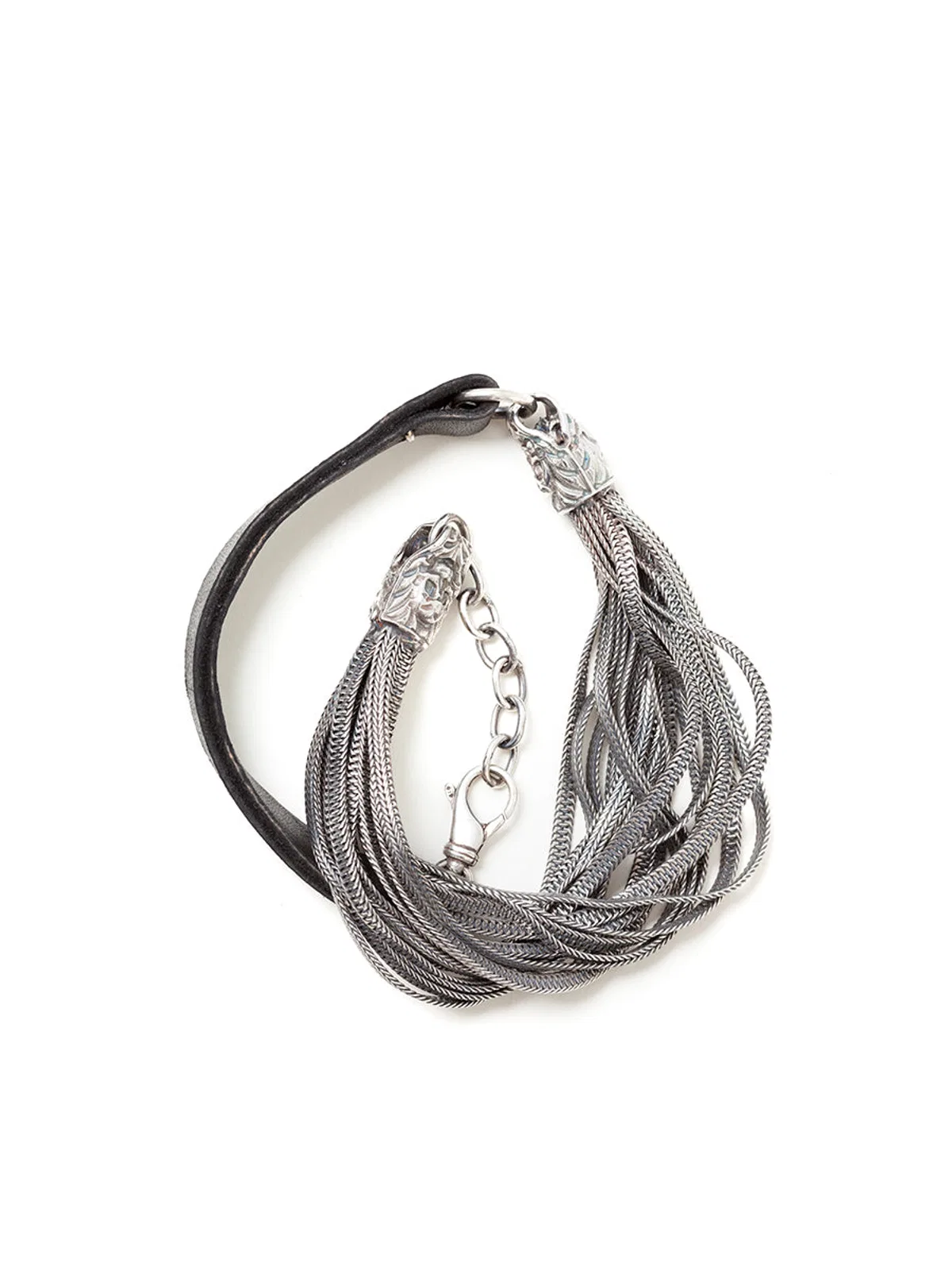 Leather And Silver 925 Bracelet
