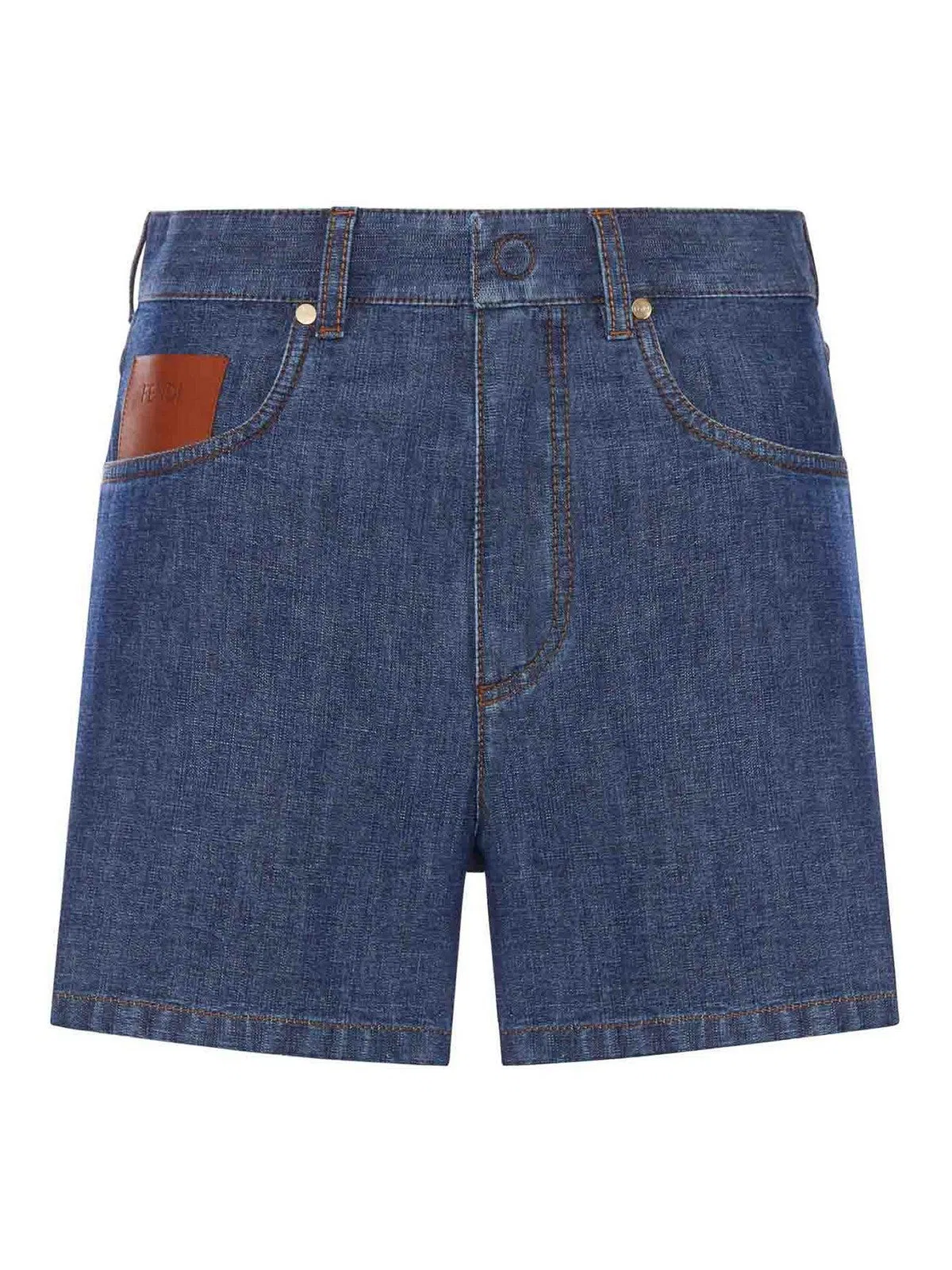 Chambray Denim Shorts