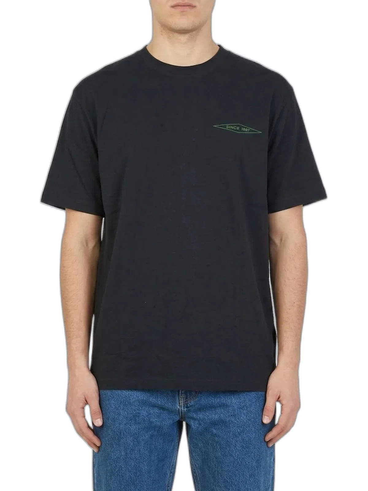 Filson Cotton T-shirt With Patch Pocket In Black