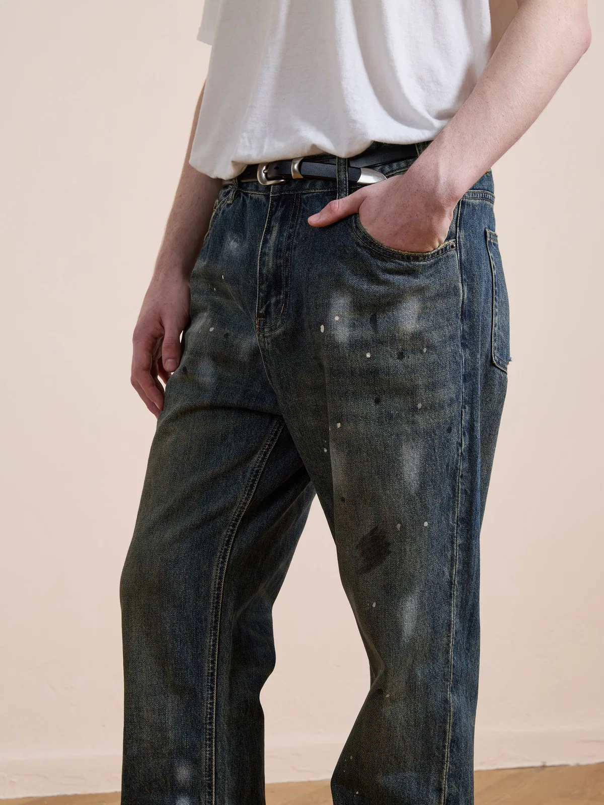 Found Monet Paint Jeans In Blue
