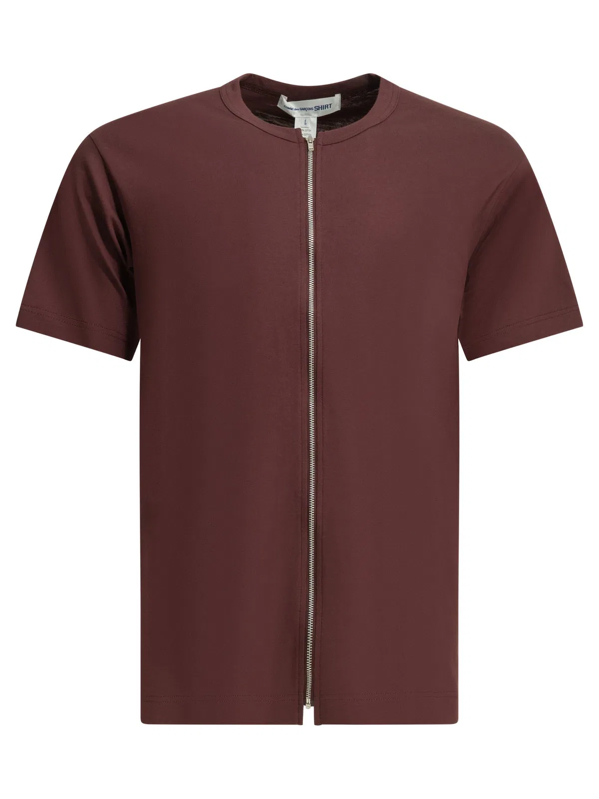 Shirt Zipper Crew Neck T-Shirt